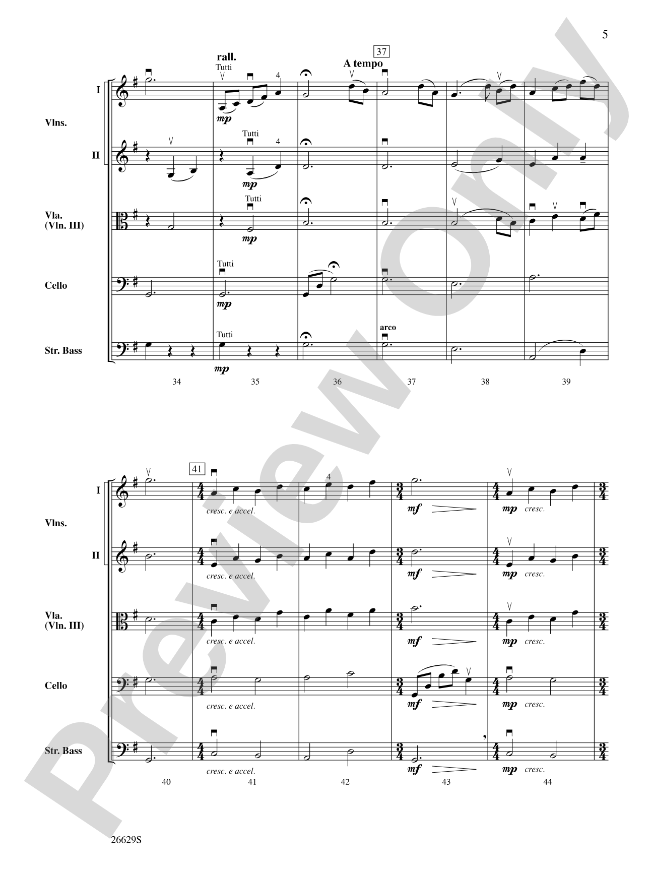 Platoon Swims (from Flags of Our Fathers): String Orchestra Conductor Score & Parts