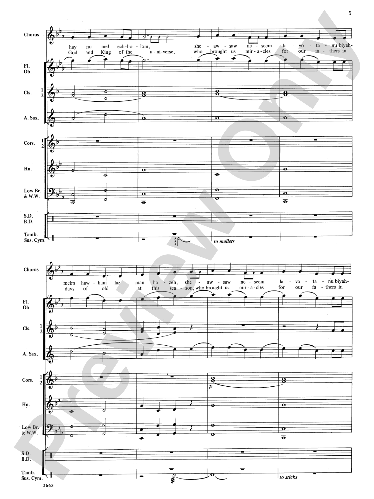 Festival of Lights (with optional chorus): Concert Band Conductor Score & Parts