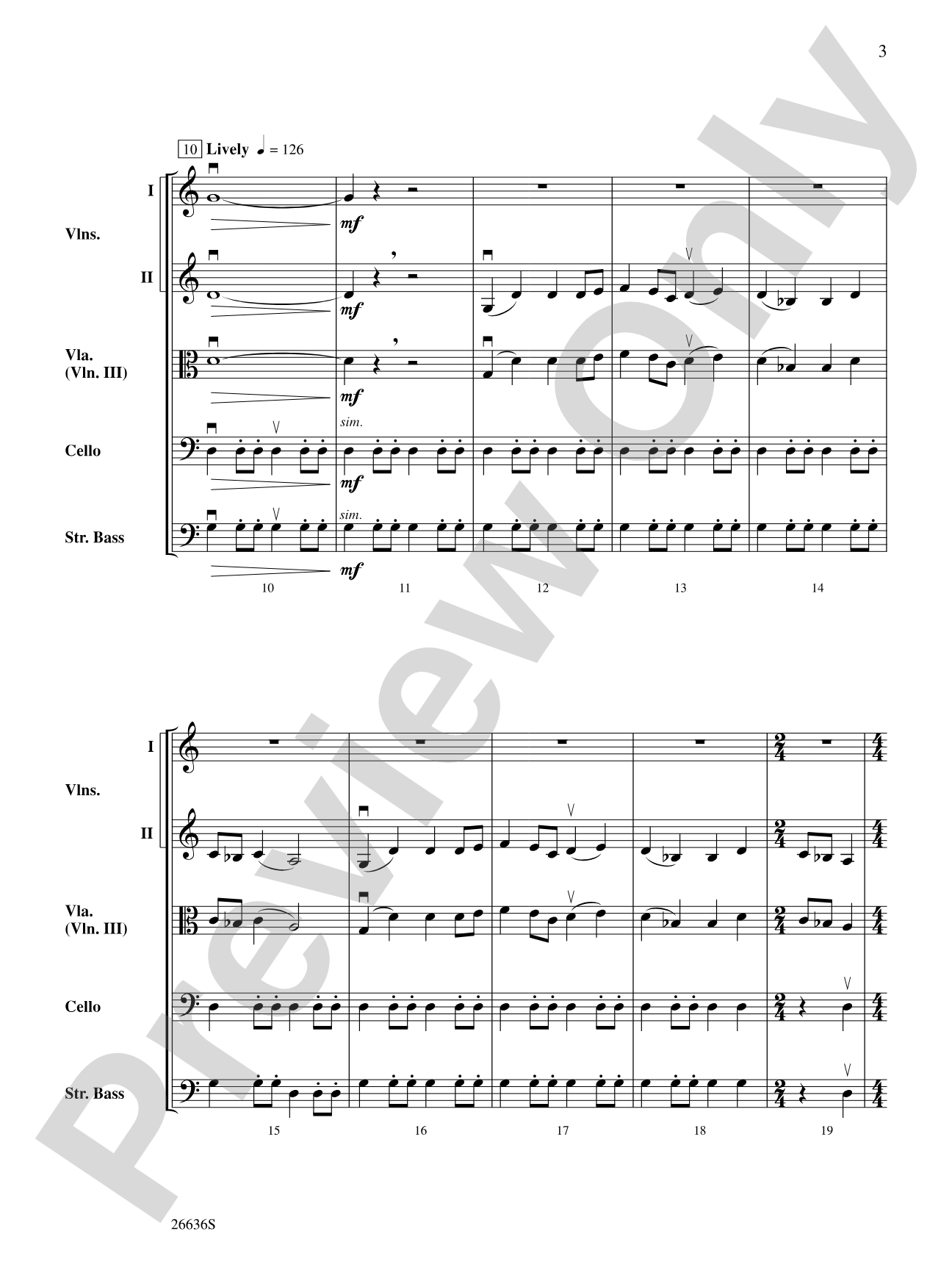 Aztec Dance: String Orchestra Conductor Score & Parts