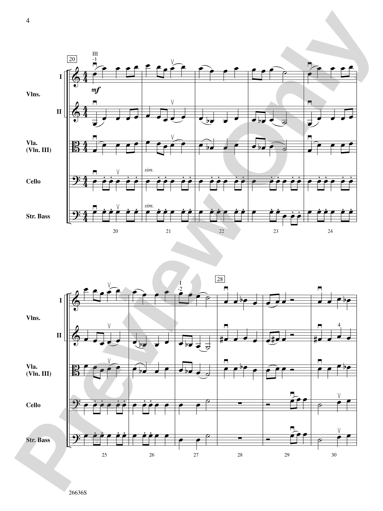 Aztec Dance: String Orchestra Conductor Score & Parts