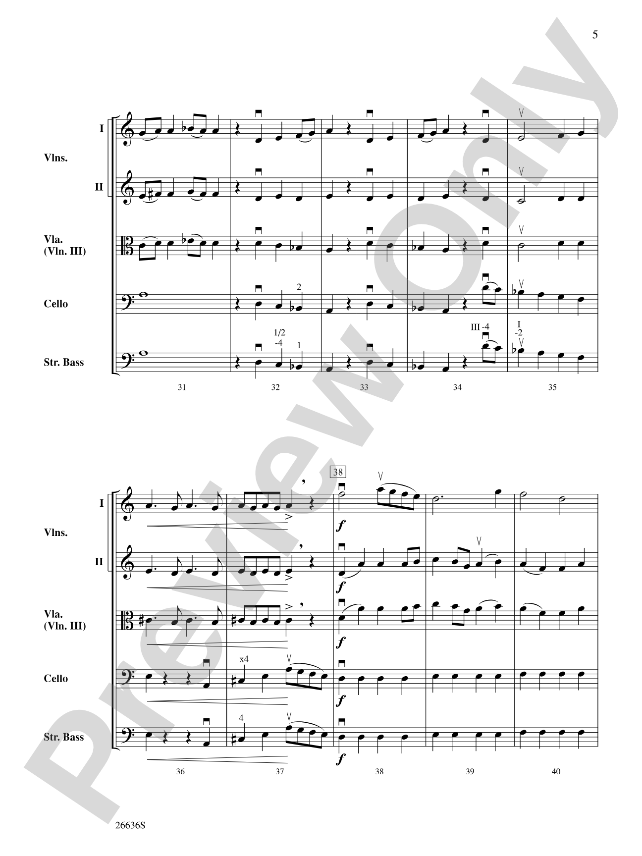 Aztec Dance: String Orchestra Conductor Score & Parts