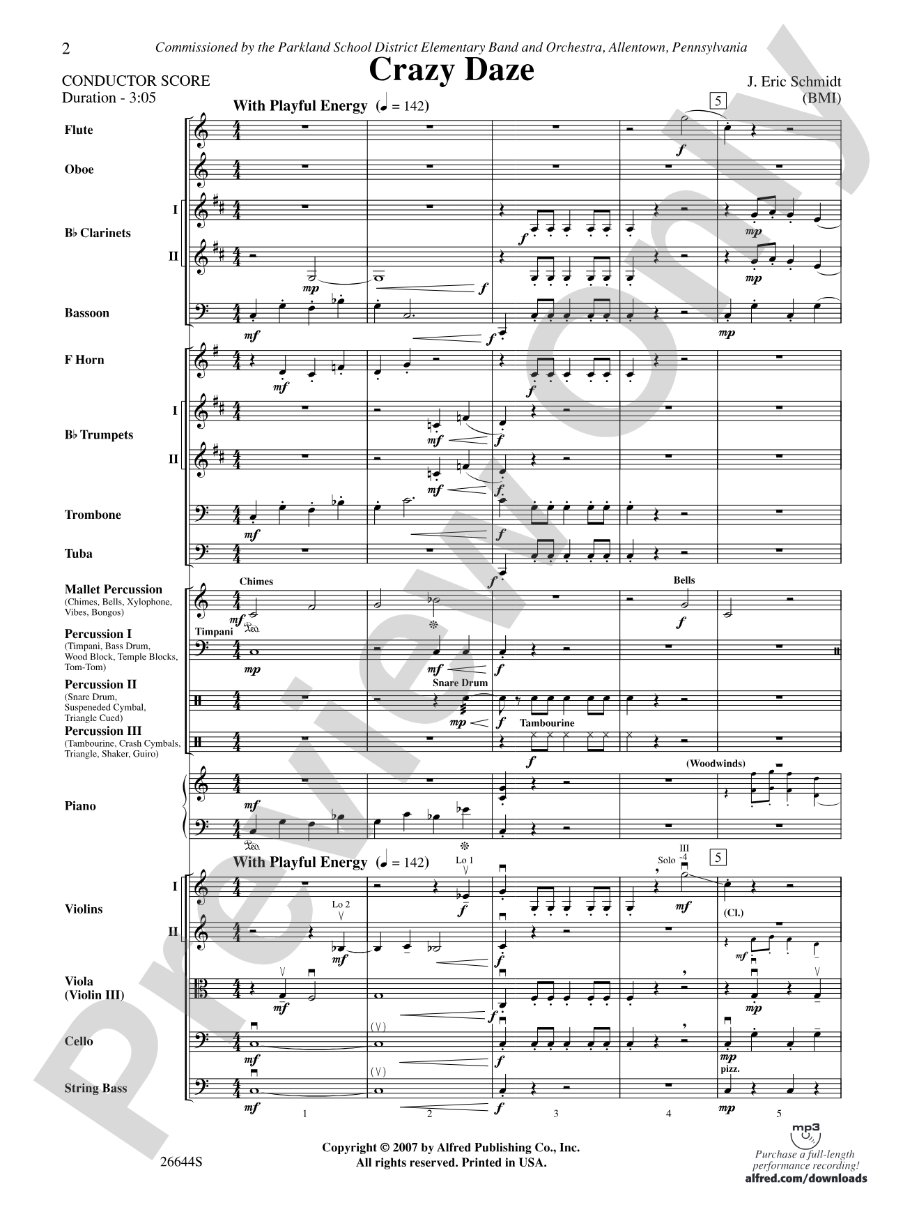 Crazy Daze: Full Orchestra Conductor Score & Parts