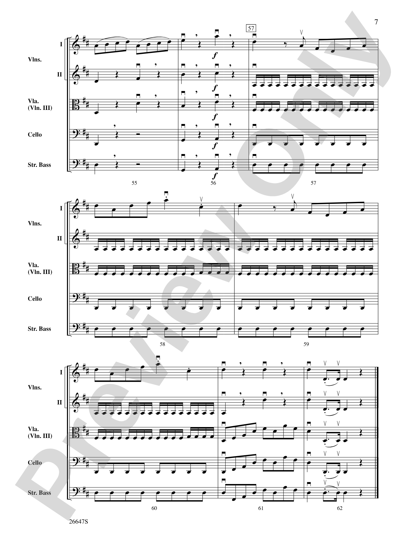 Eine Kleine Nachtmusik: Score