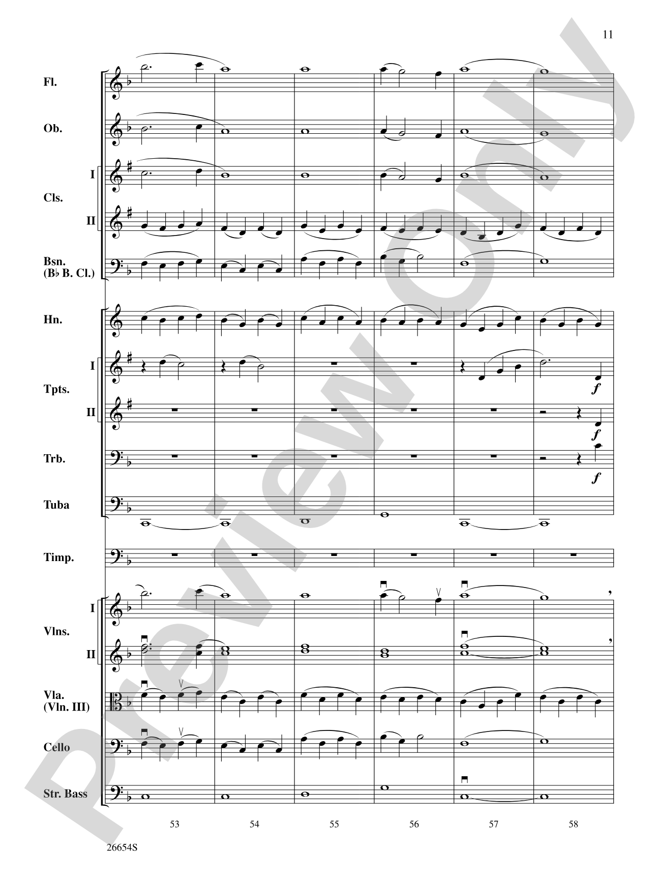 Lady in the Water: Full Orchestra Conductor Score & Parts