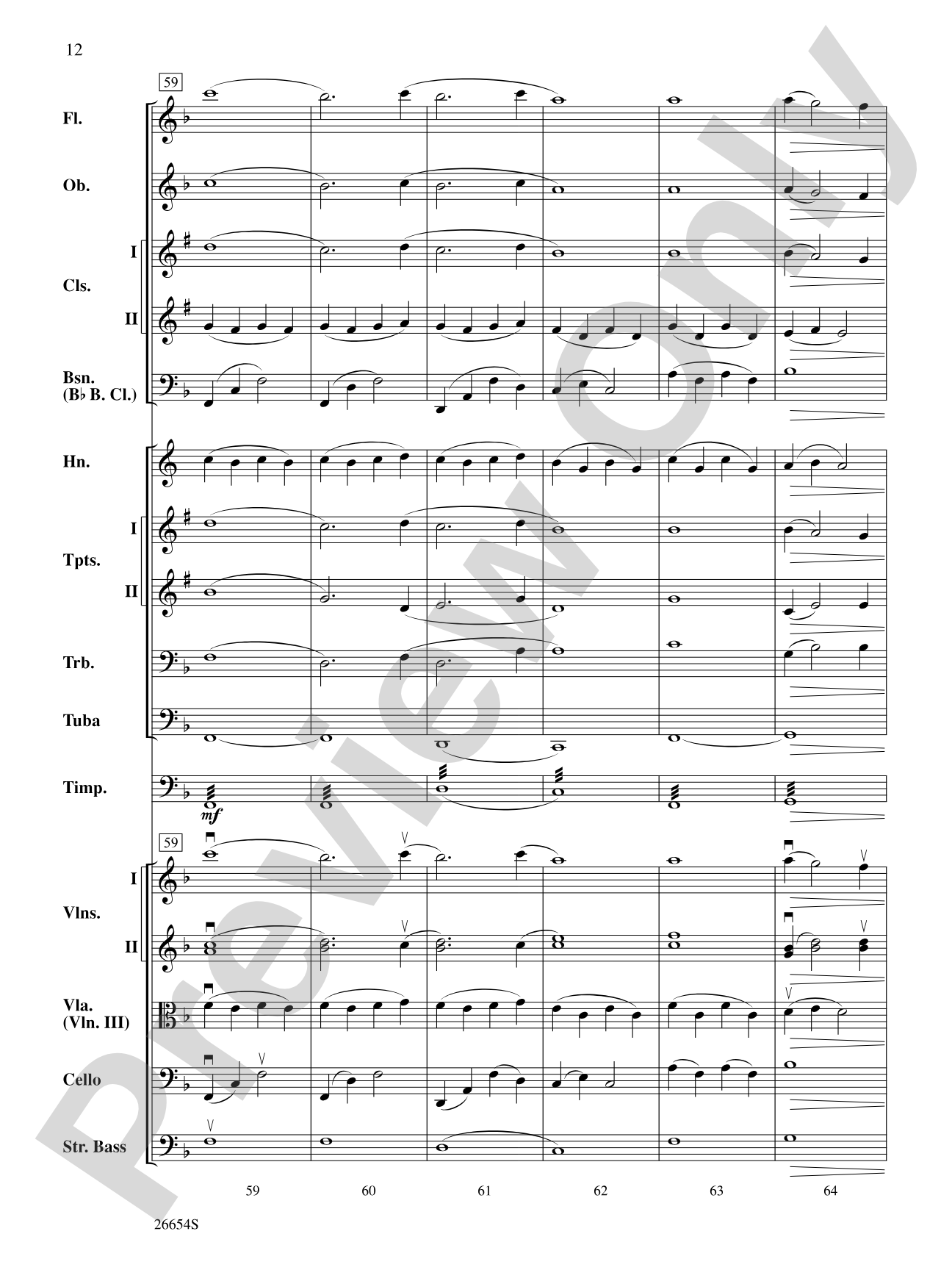 Lady in the Water: Full Orchestra Conductor Score & Parts