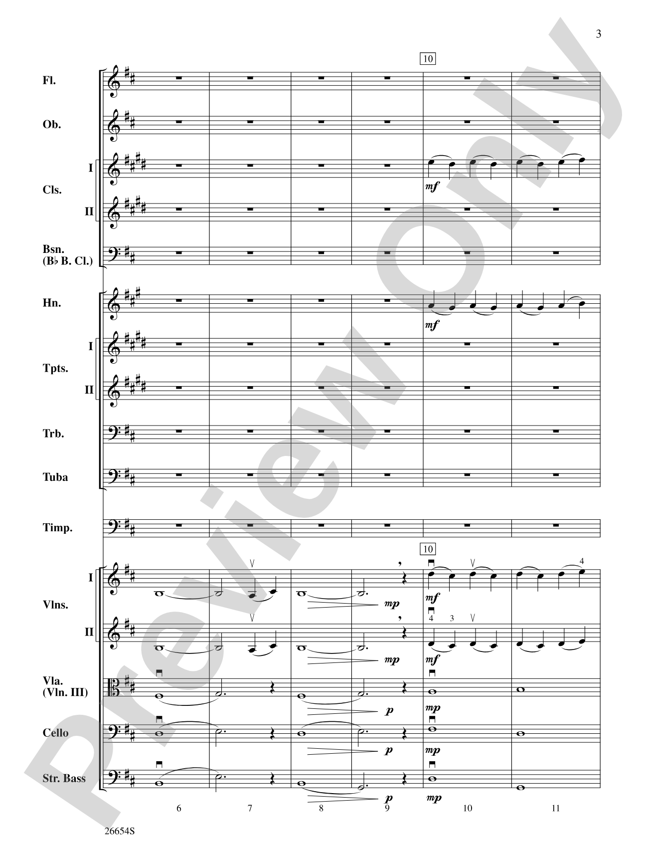 Lady in the Water: Full Orchestra Conductor Score & Parts
