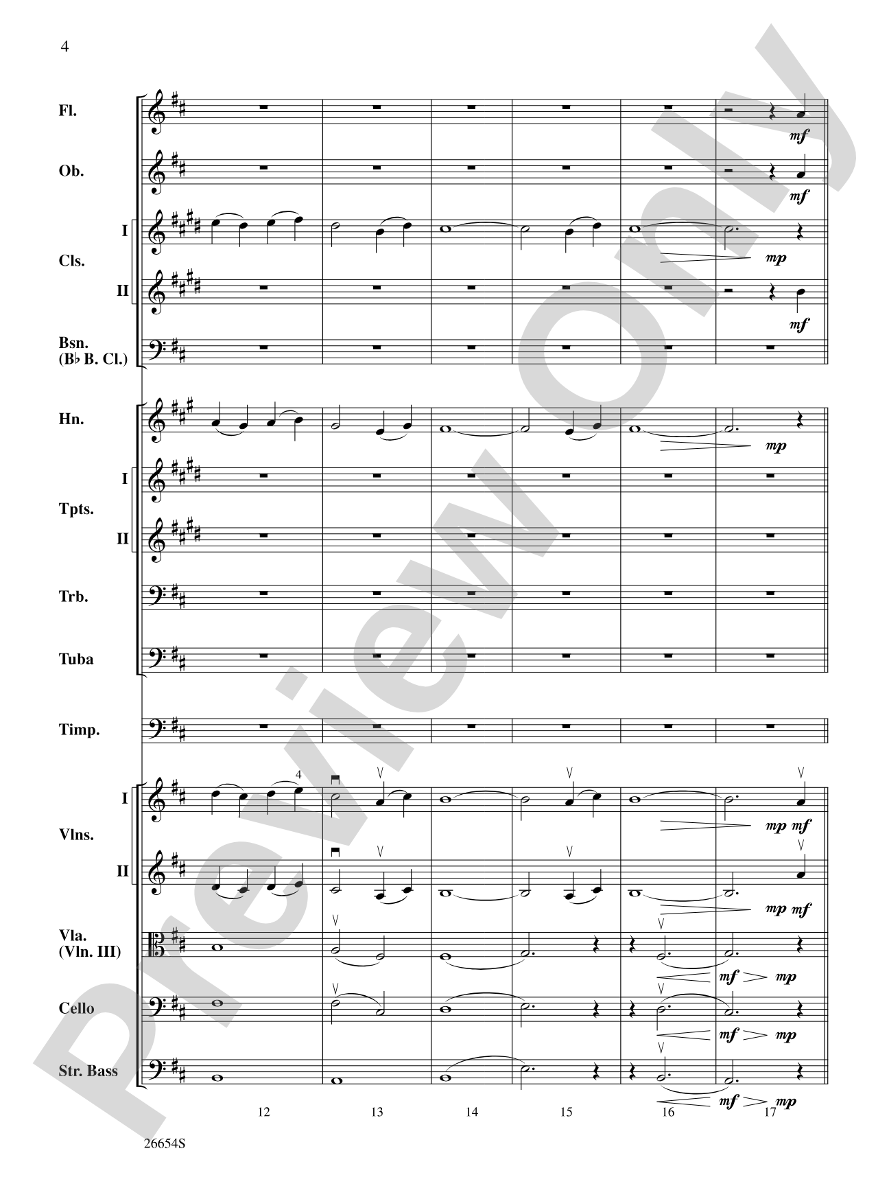 Lady in the Water: Full Orchestra Conductor Score & Parts