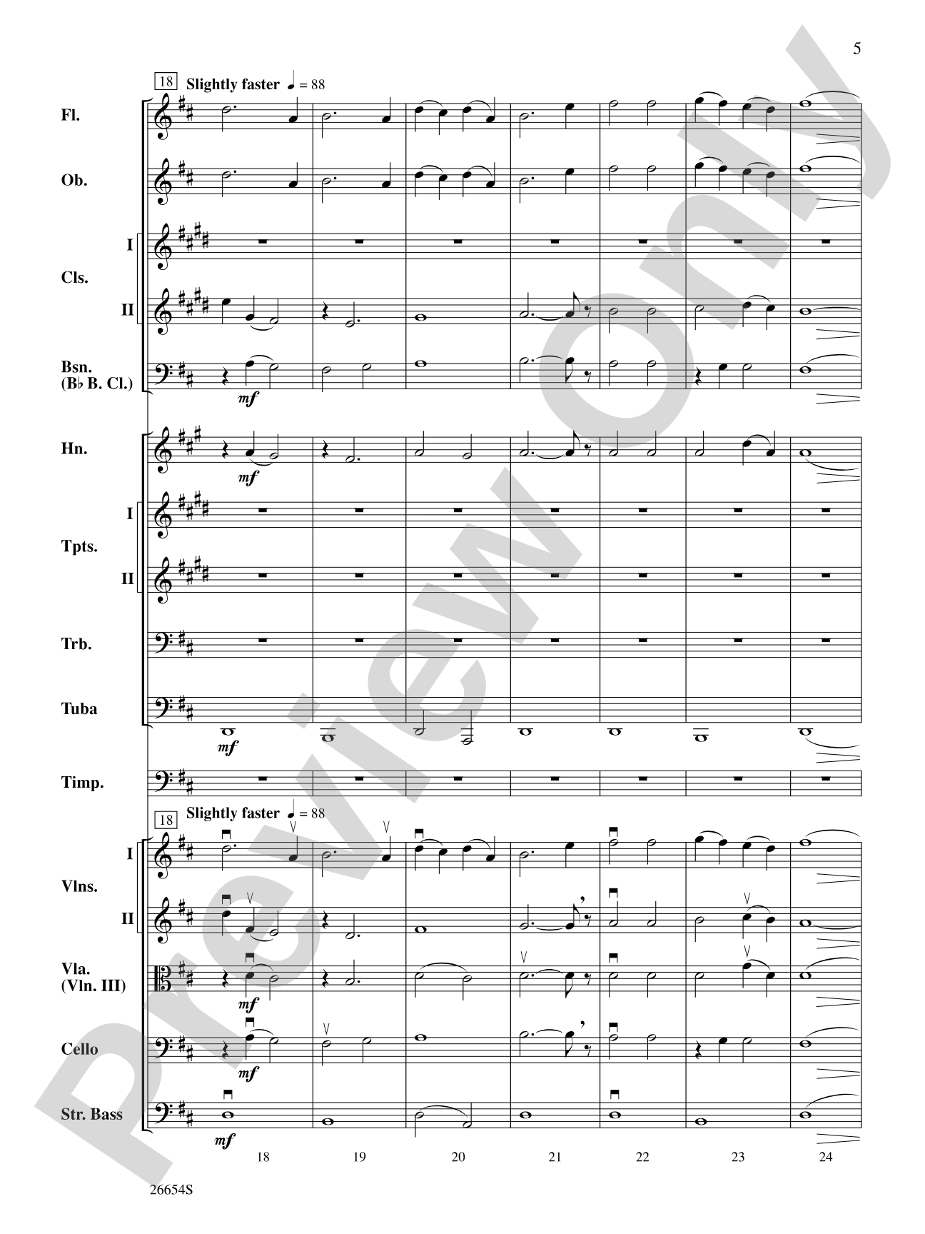 Lady in the Water: Full Orchestra Conductor Score & Parts