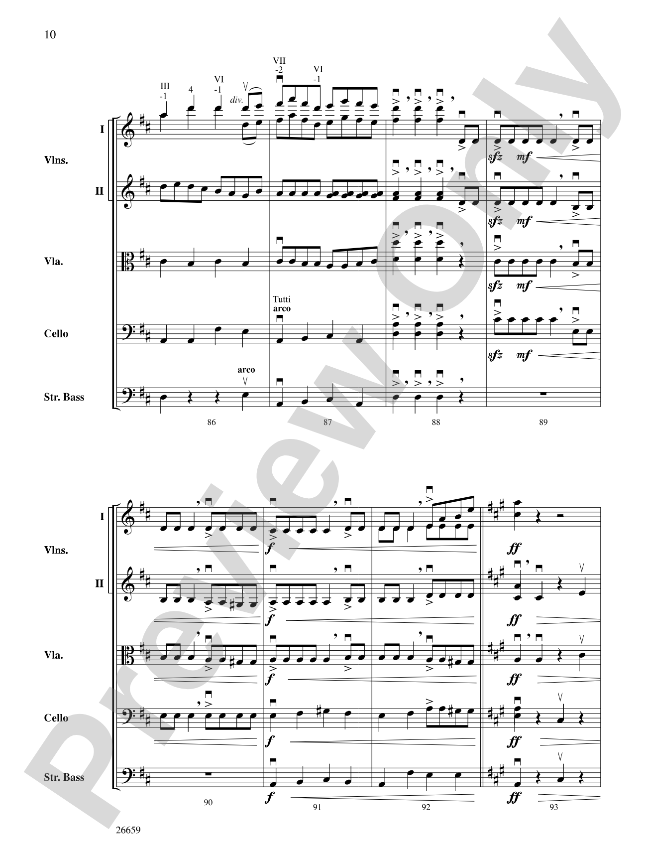 Strip the Willow: Score