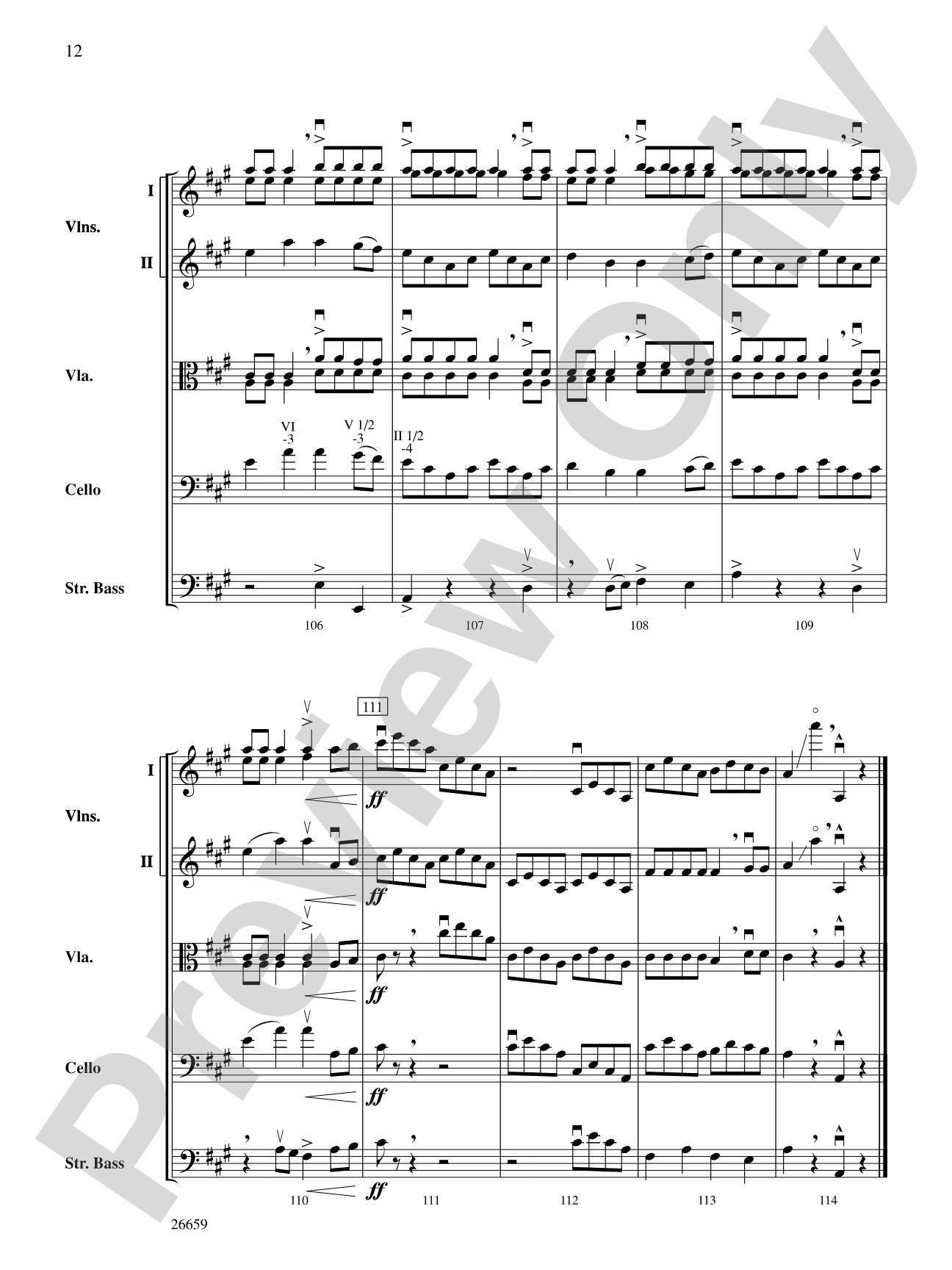 Strip the Willow: Score