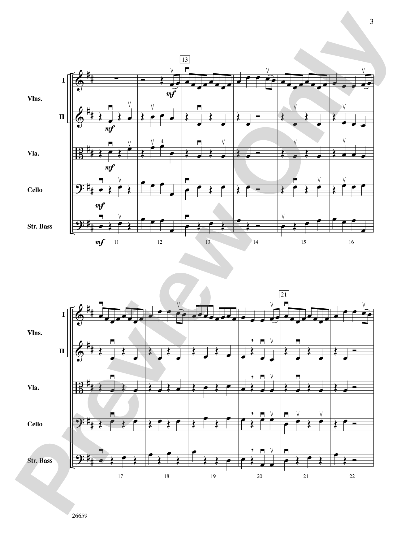 Strip the Willow: Score