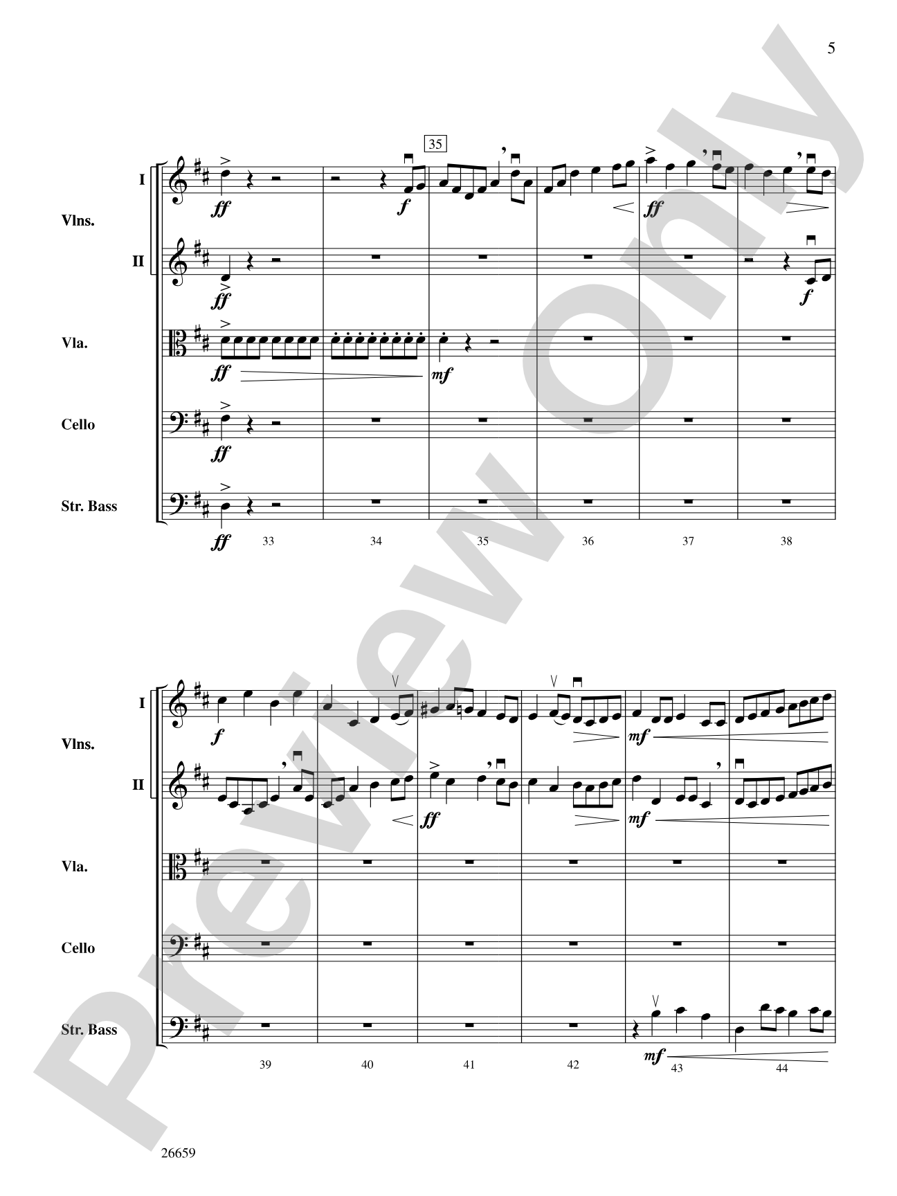 Strip the Willow: Score