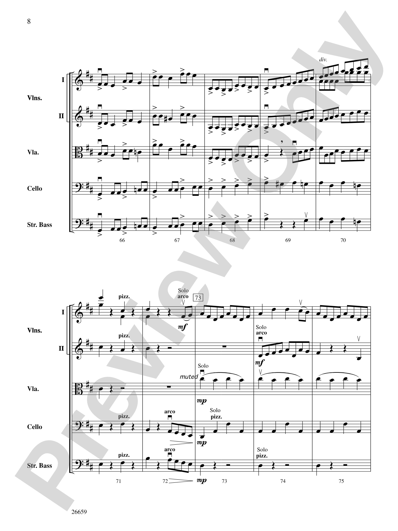 Strip the Willow: Score