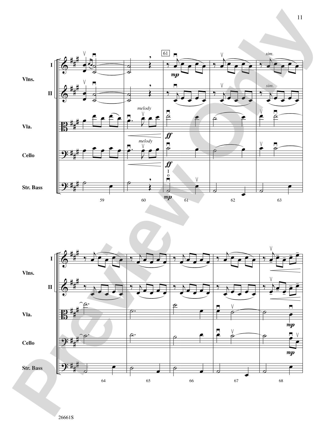 Recuerdos de la Alhambra: String Orchestra Conductor Score & Parts