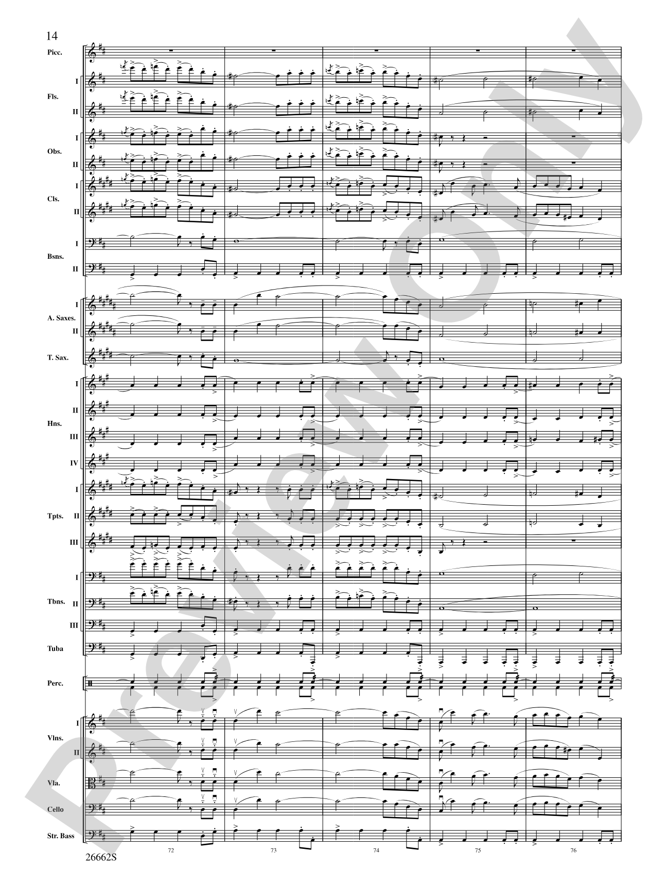 Blue Tango: Full Orchestra Conductor Score & Parts