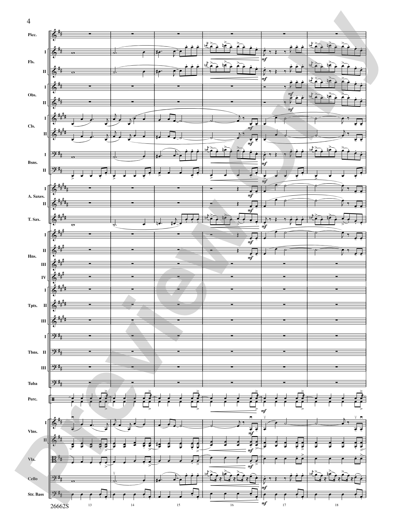 Blue Tango: Full Orchestra Conductor Score & Parts