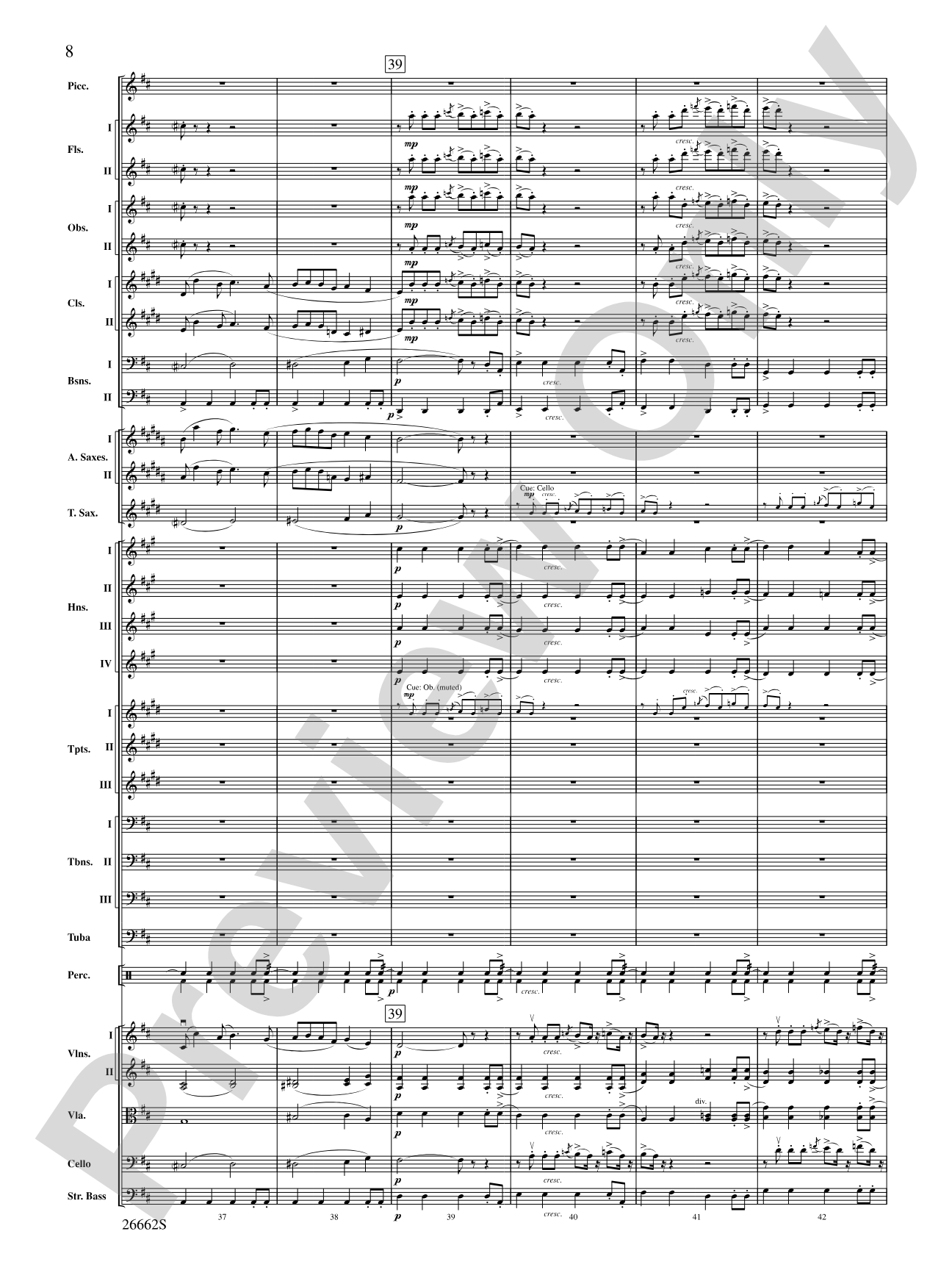 Blue Tango: Full Orchestra Conductor Score & Parts