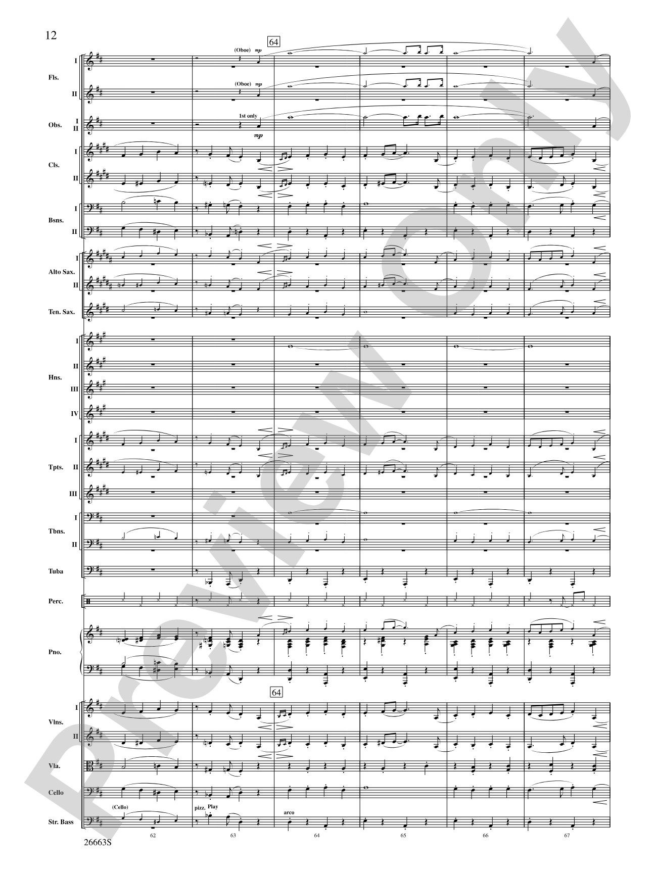 The Syncopated Clock: Full Orchestra Conductor Score & Parts