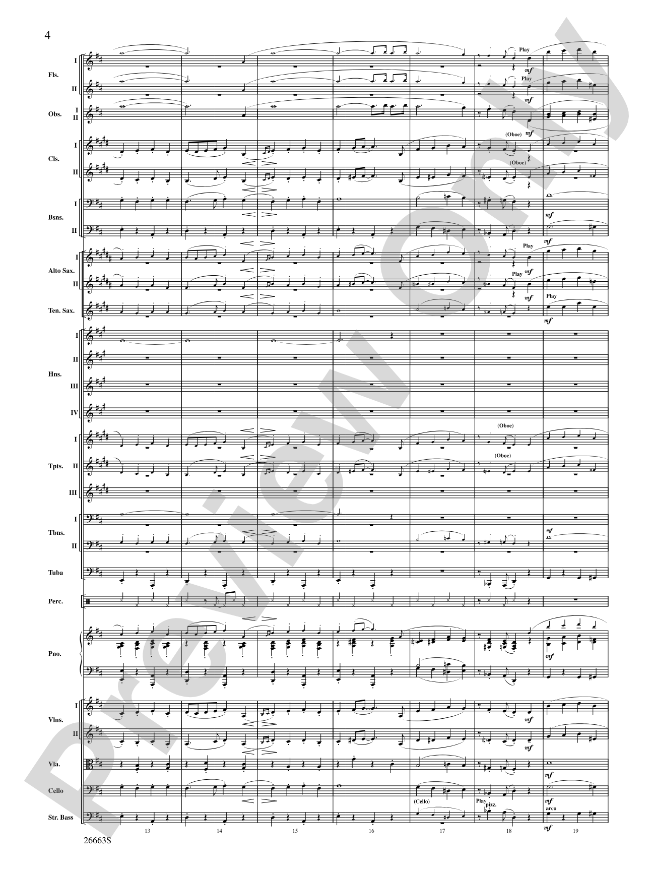 The Syncopated Clock: Full Orchestra Conductor Score & Parts