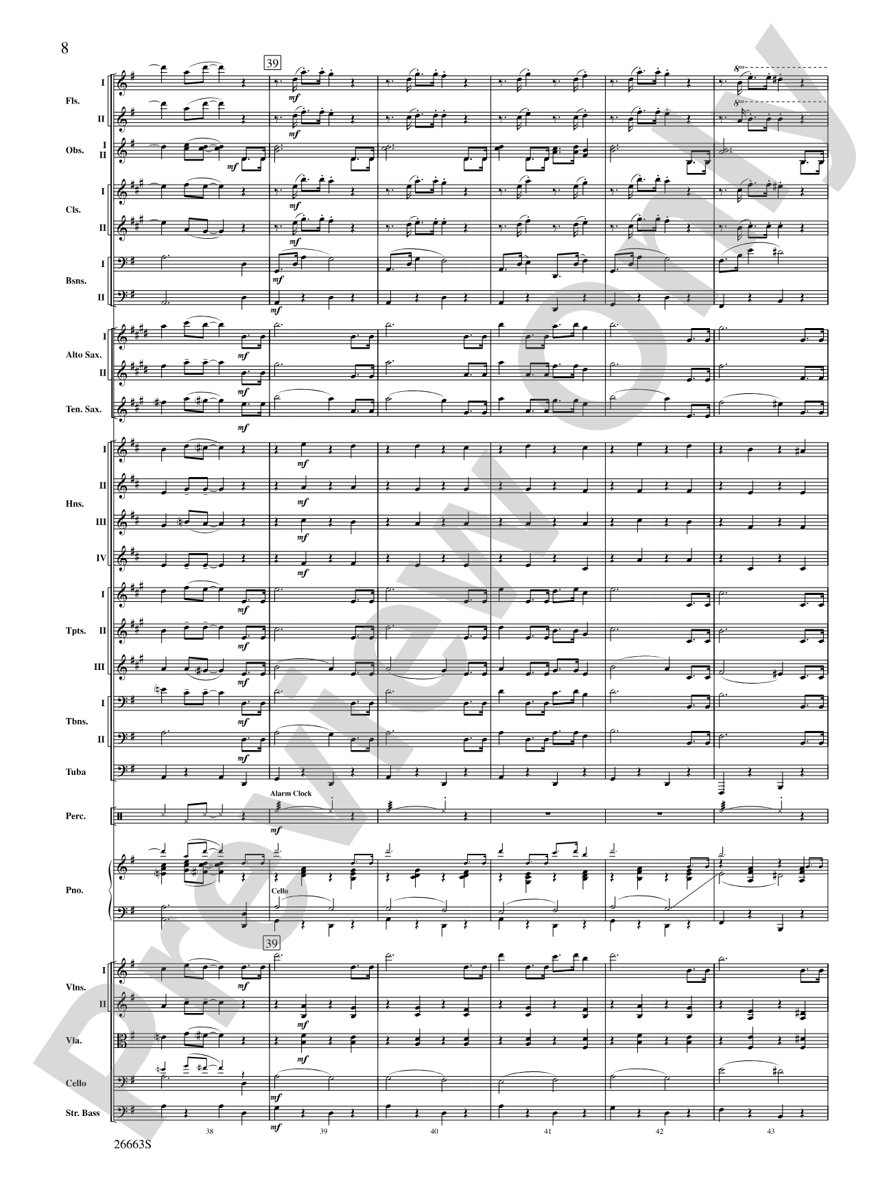 The Syncopated Clock: Full Orchestra Conductor Score & Parts