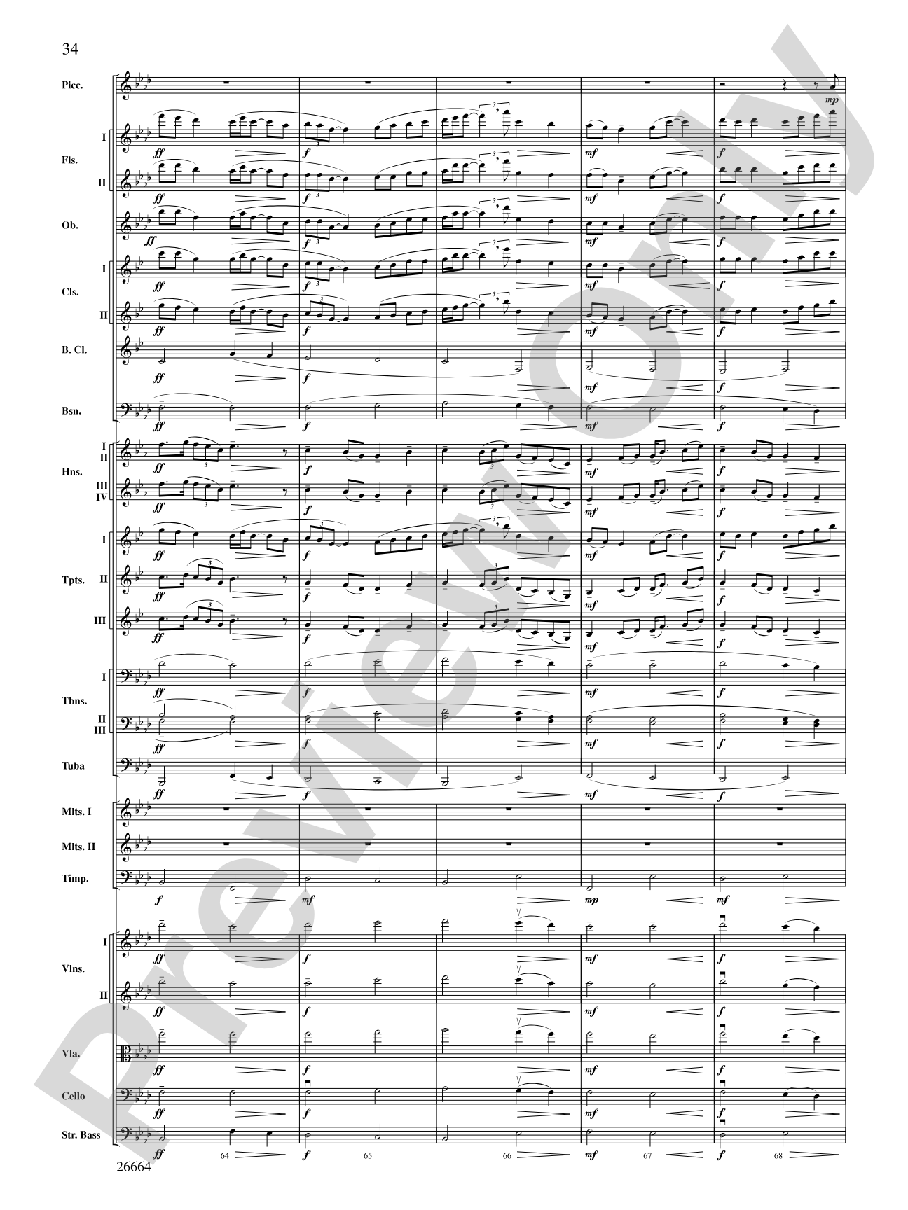 Tatarian Dances: Full Orchestra Conductor Score & Parts
