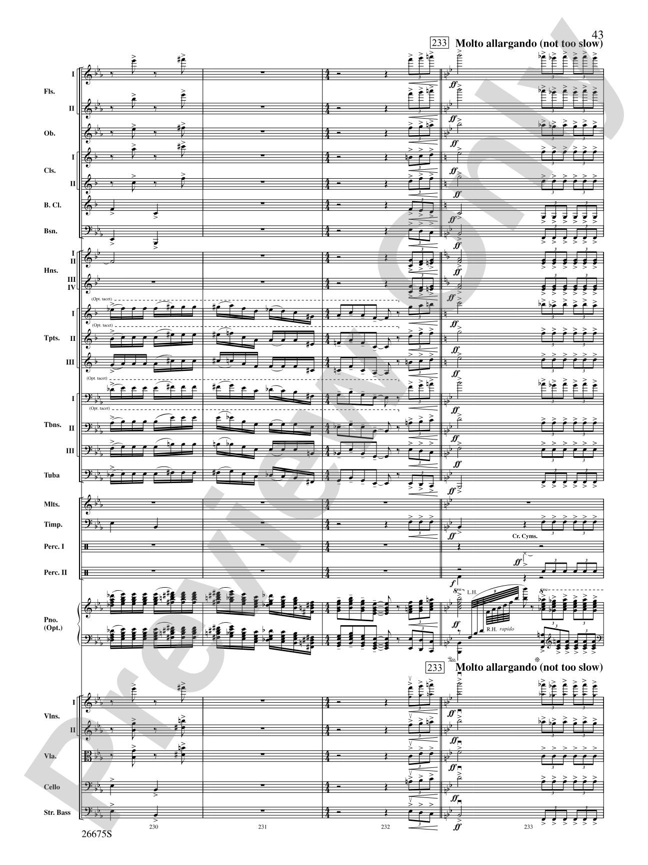 Rhapsody in Blue: Score