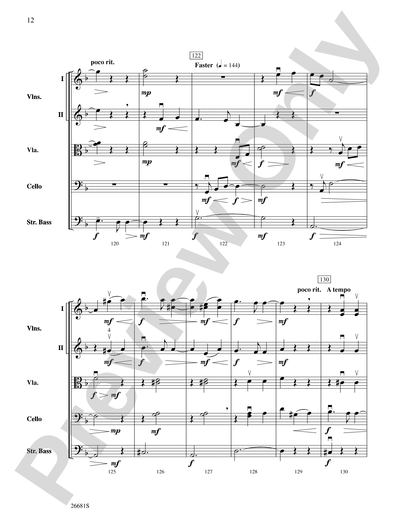 Czar's Evening Waltz: String Orchestra Conductor Score & Parts