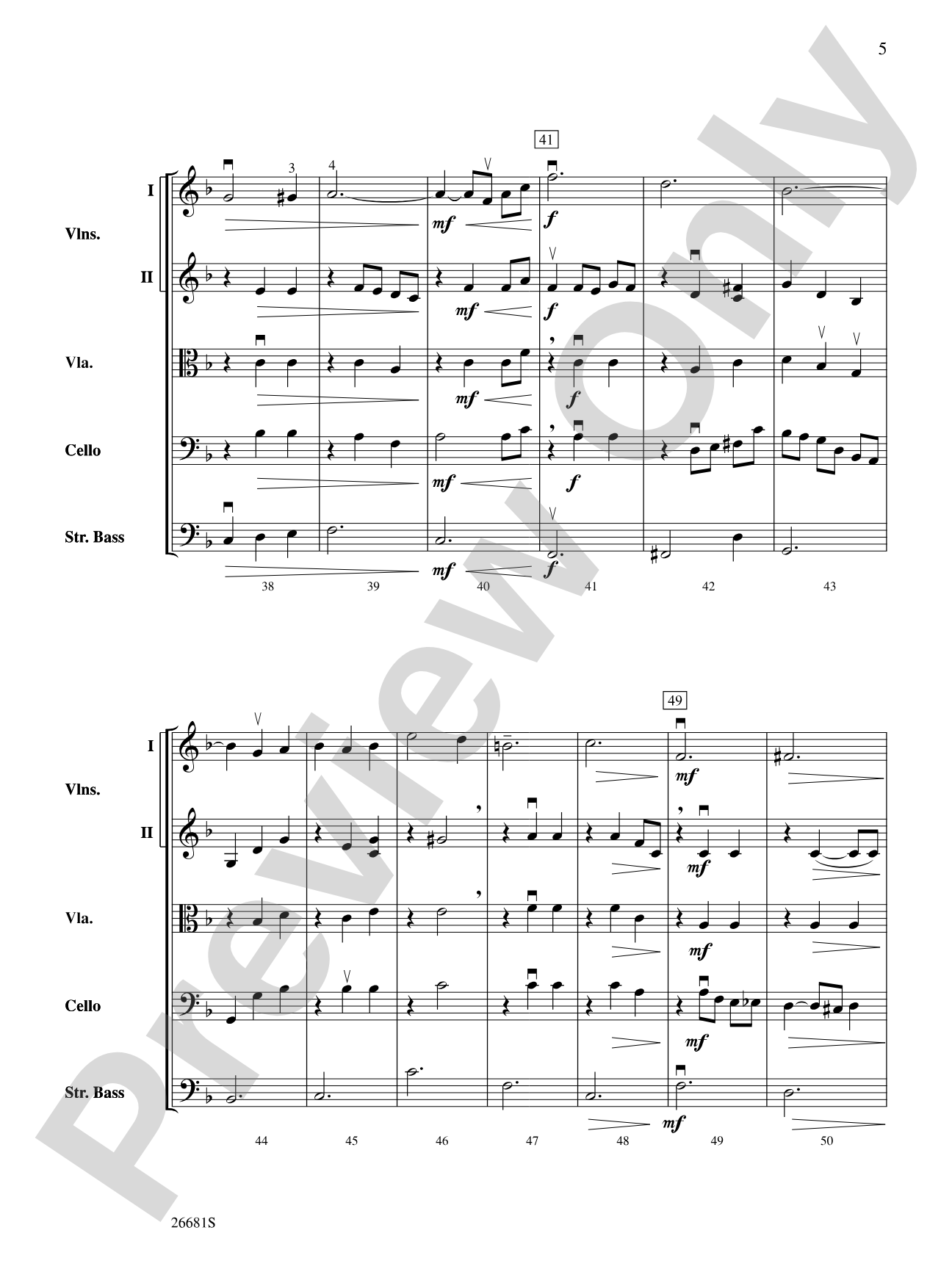 Czar's Evening Waltz: String Orchestra Conductor Score & Parts