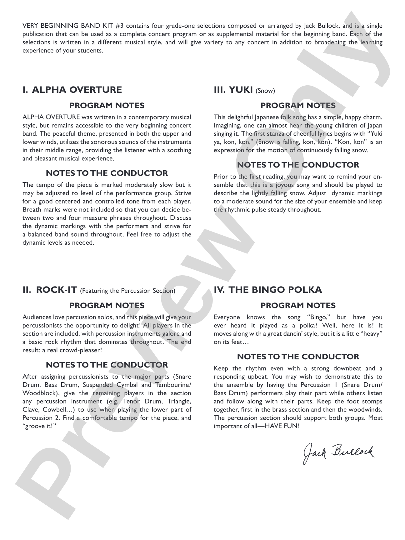 Belwin Very Beginning Band Kit #3: Concert Band Conductor Score & Parts