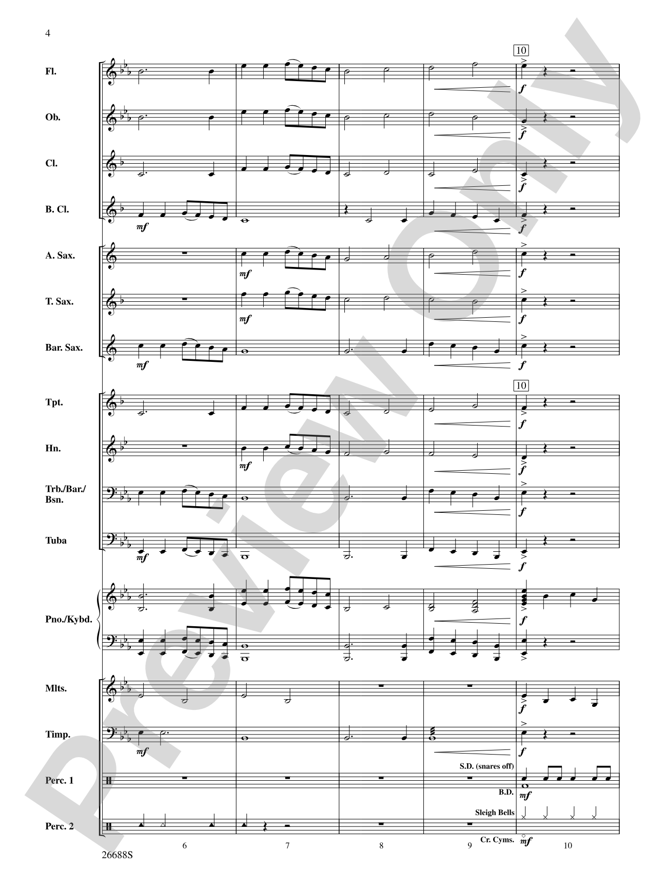 Ding Dong Merrily on High: Concert Band Conductor Score & Parts