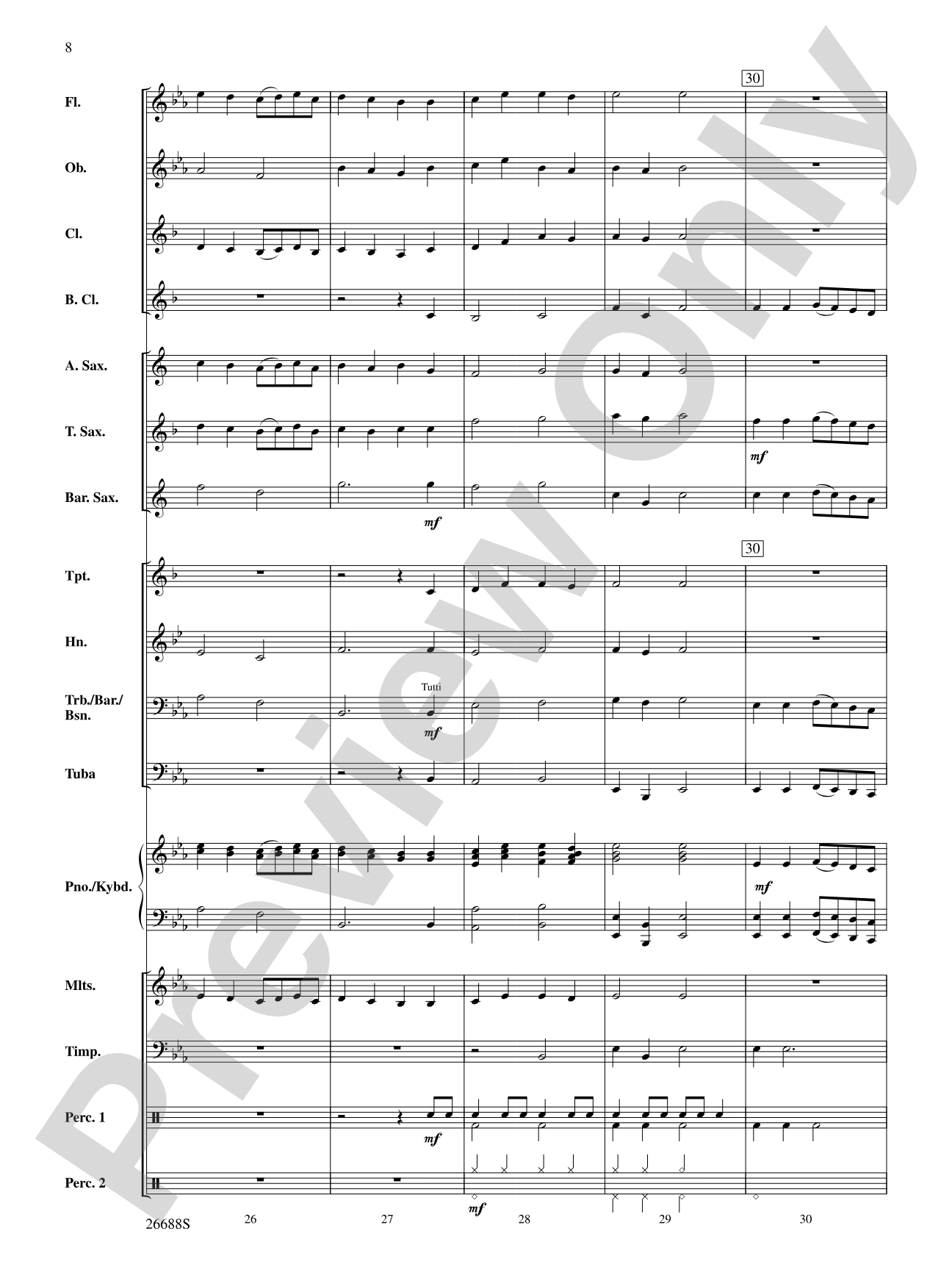 Ding Dong Merrily on High: Concert Band Conductor Score & Parts