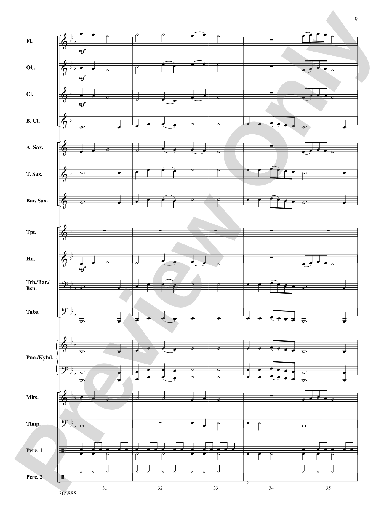 Ding Dong Merrily on High: Concert Band Conductor Score & Parts