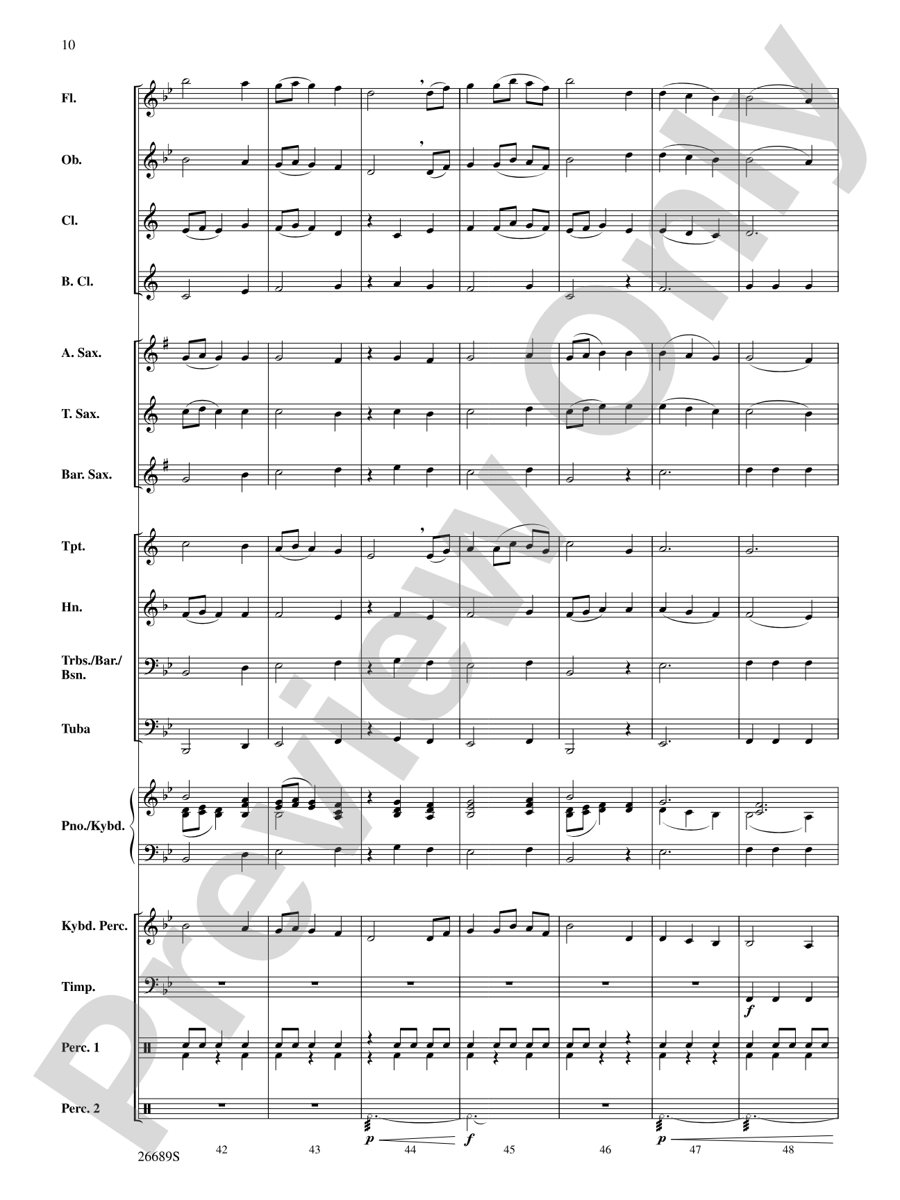 Jupiter (from The Planets): Concert Band Conductor Score & Parts