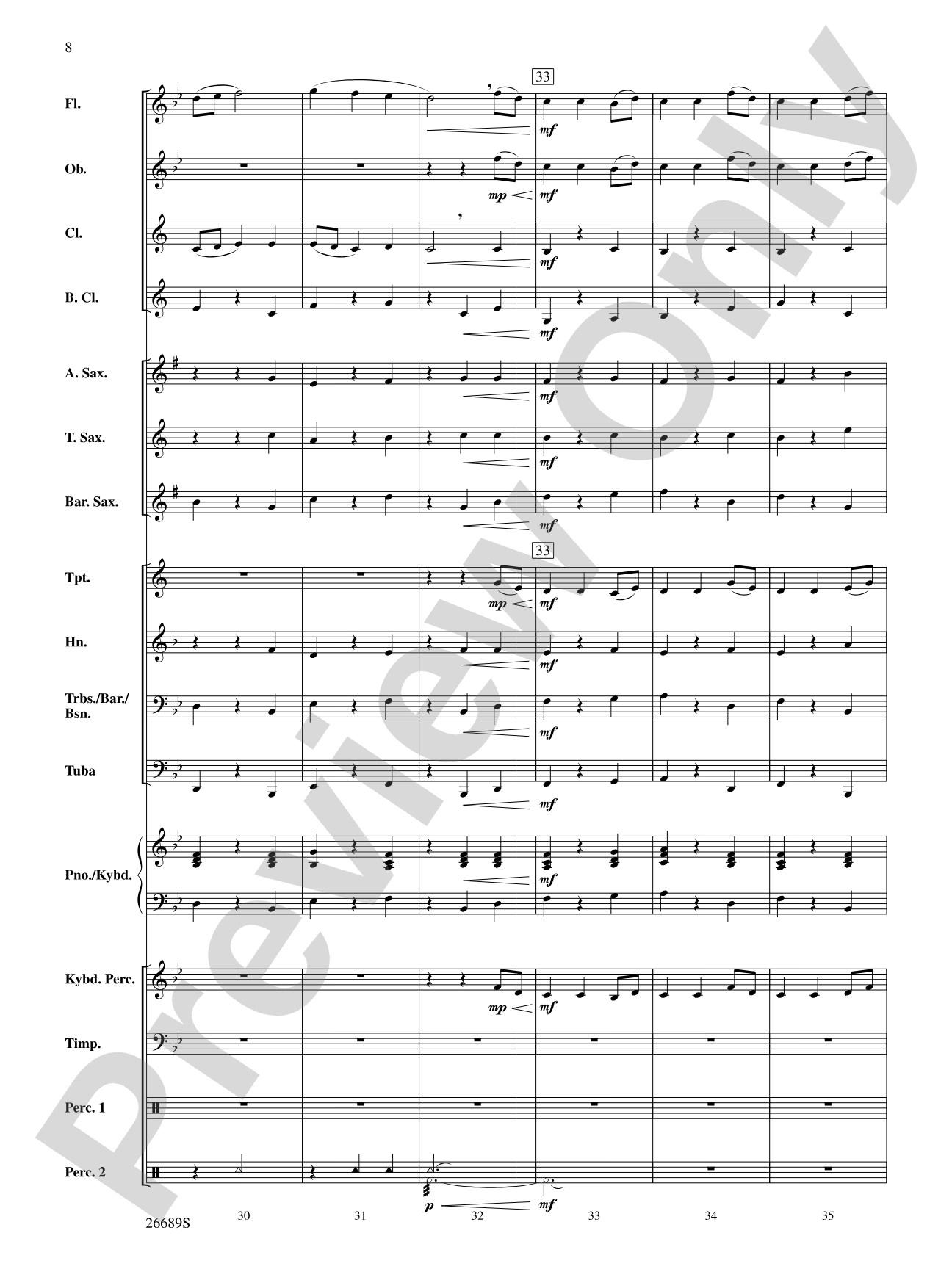 Jupiter (from The Planets): Concert Band Conductor Score & Parts