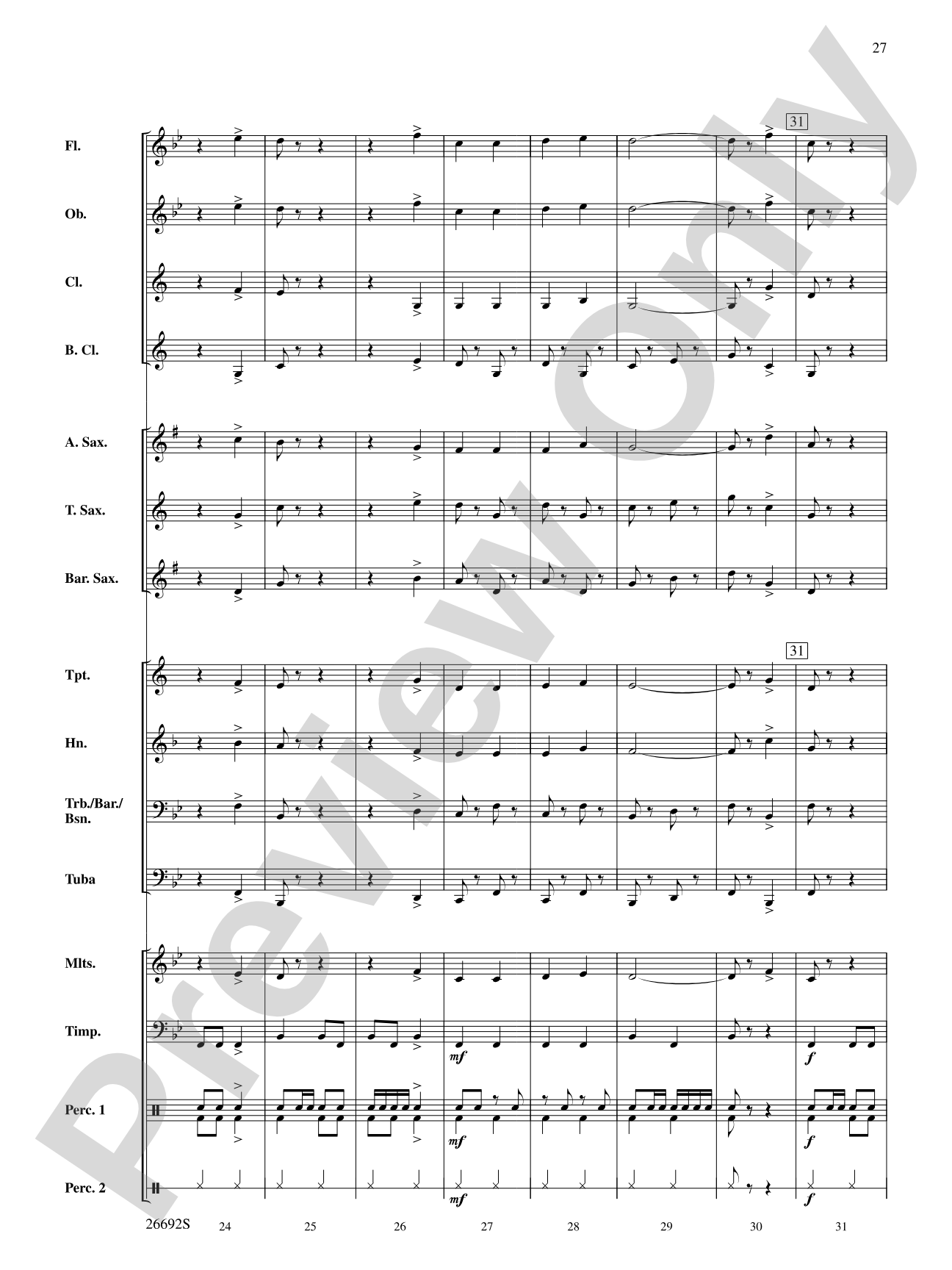 Belwin Beginning Band Kit #3: Concert Band Conductor Score & Parts
