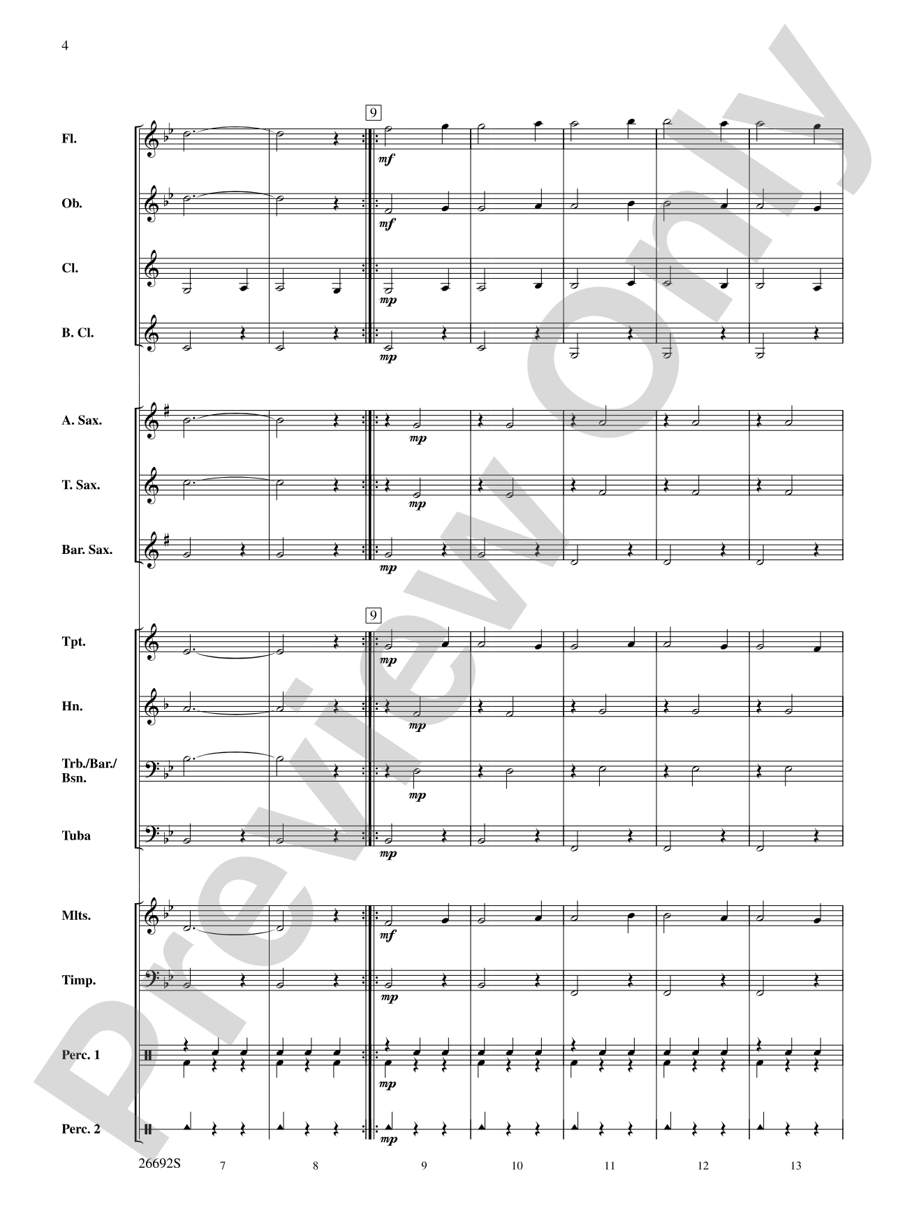 Belwin Beginning Band Kit #3: Concert Band Conductor Score & Parts