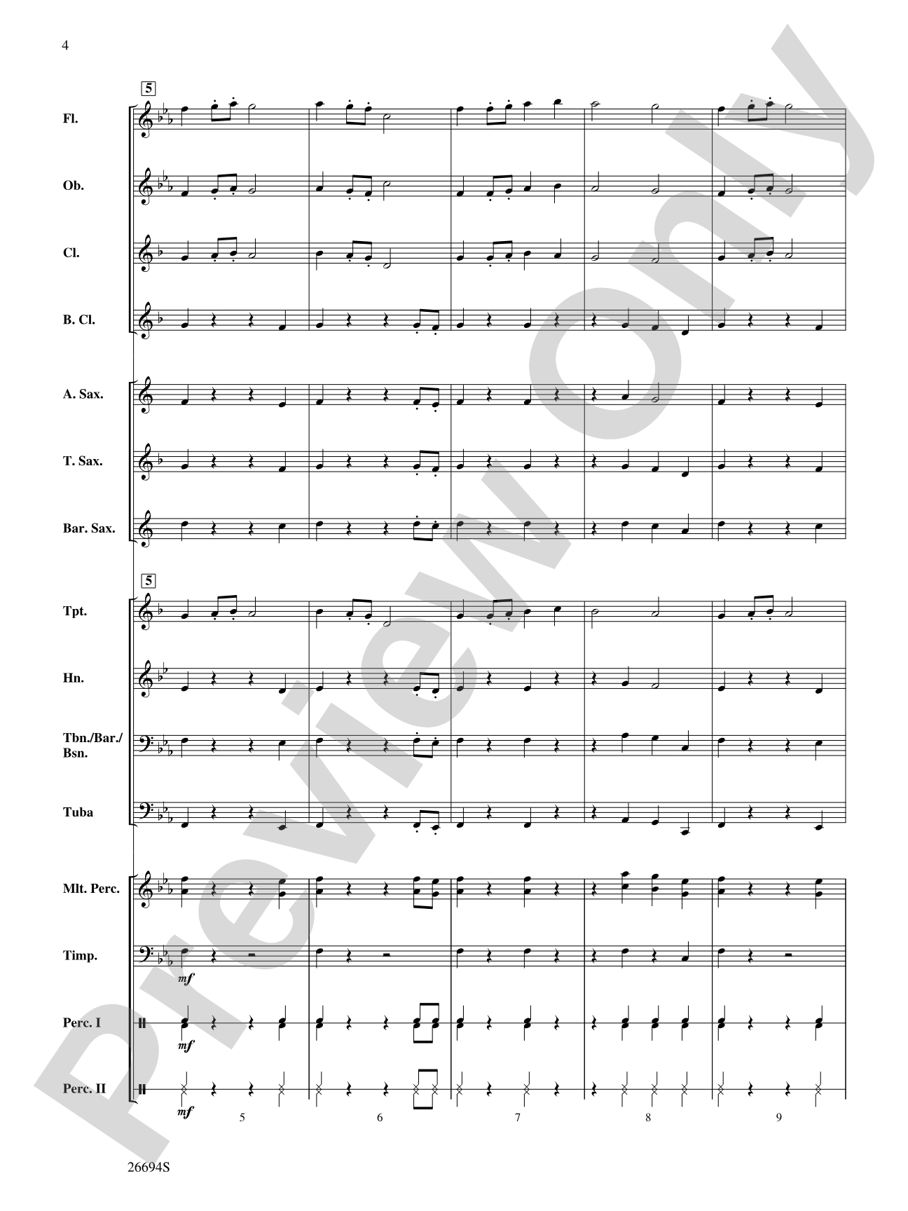 Rock of Gibraltar: Concert Band Conductor Score & Parts