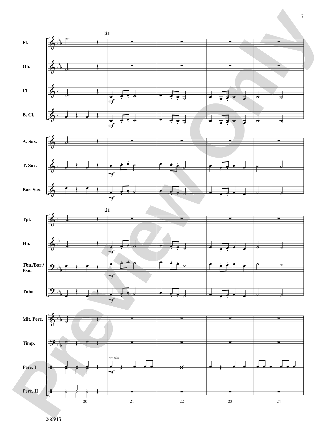 Rock of Gibraltar: Concert Band Conductor Score & Parts