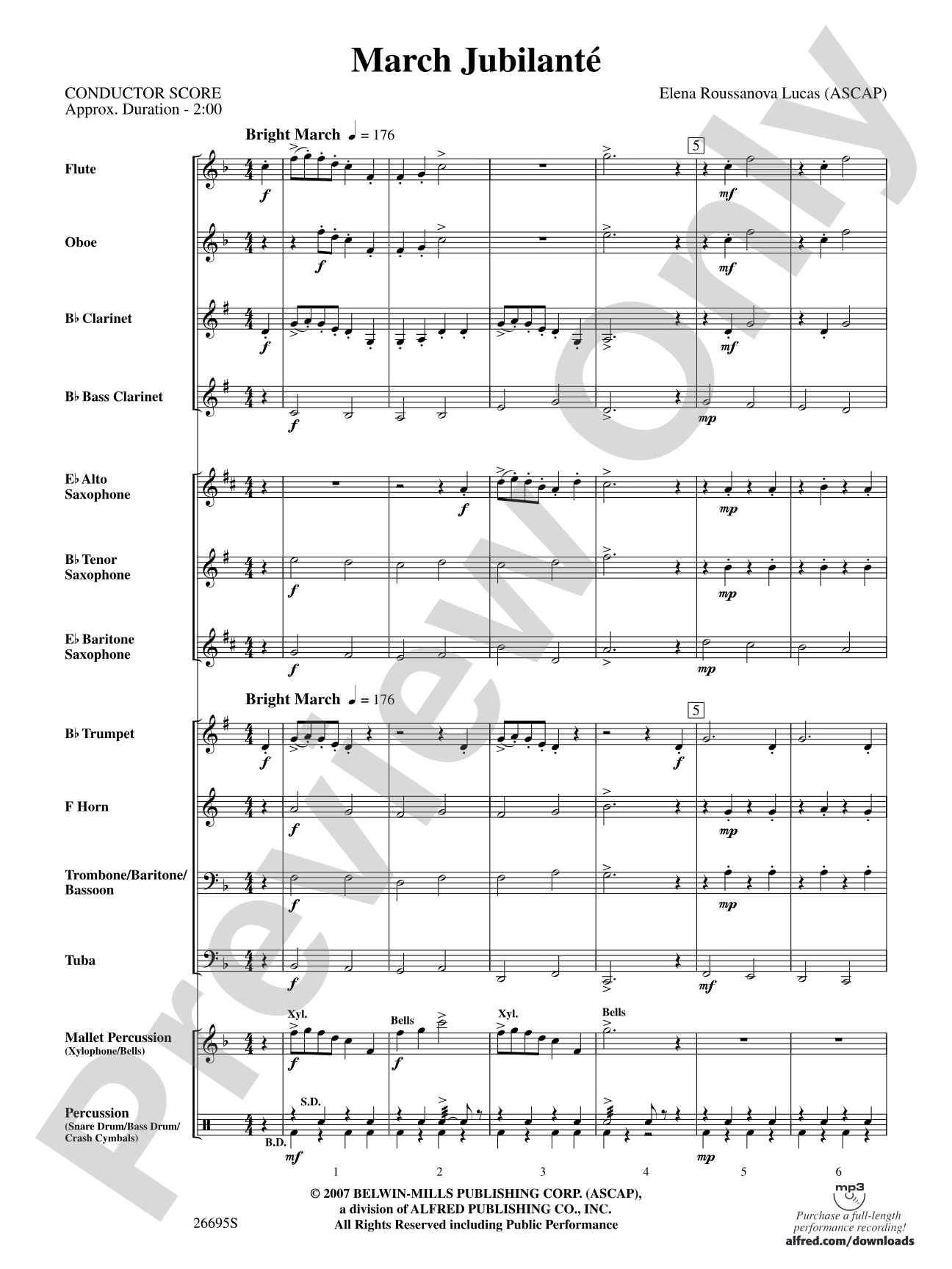 March Jubilante: Concert Band Conductor Score & Parts