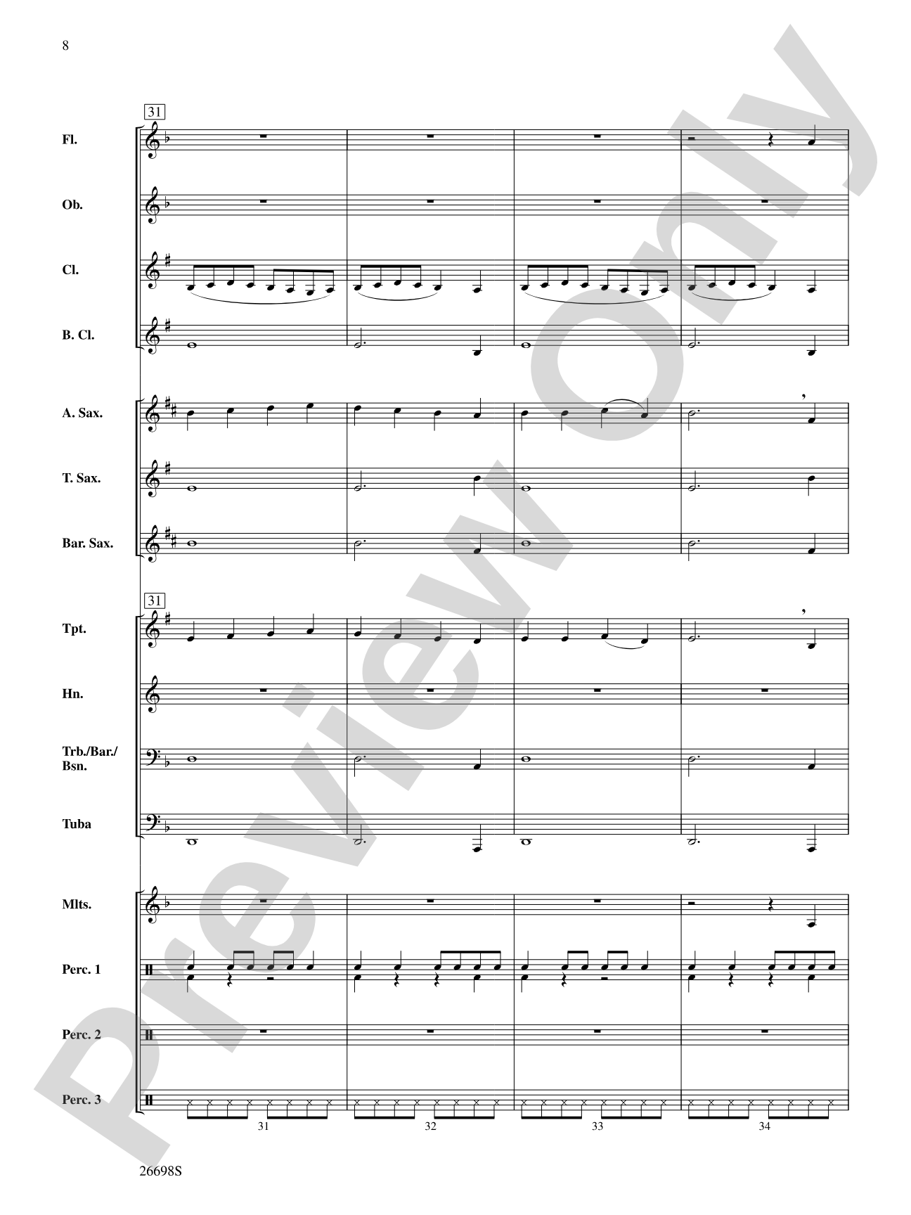 'Twas in the Moon of Wintertime: Concert Band Conductor Score & Parts