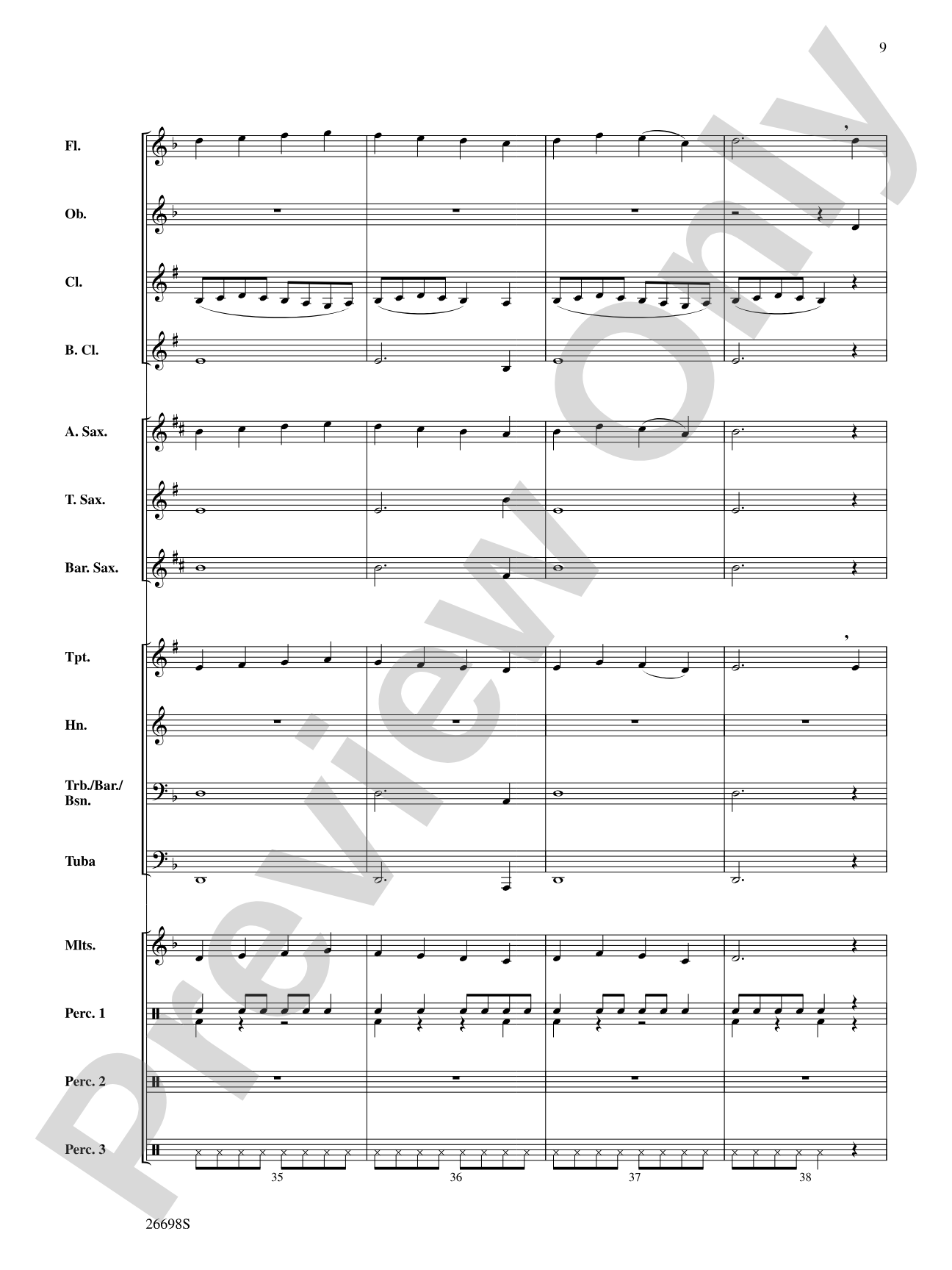 'Twas in the Moon of Wintertime: Concert Band Conductor Score & Parts