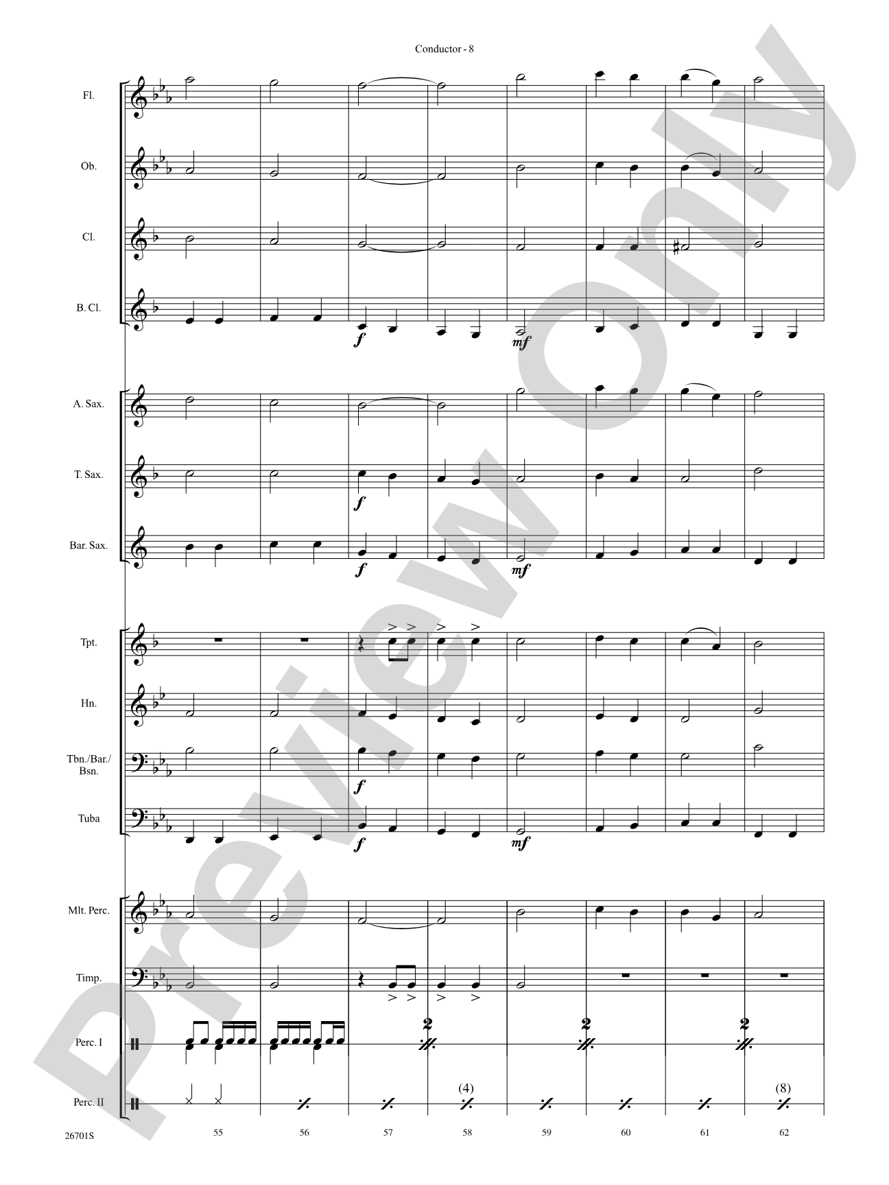 March of the Crusaders: Concert Band Conductor Score & Parts