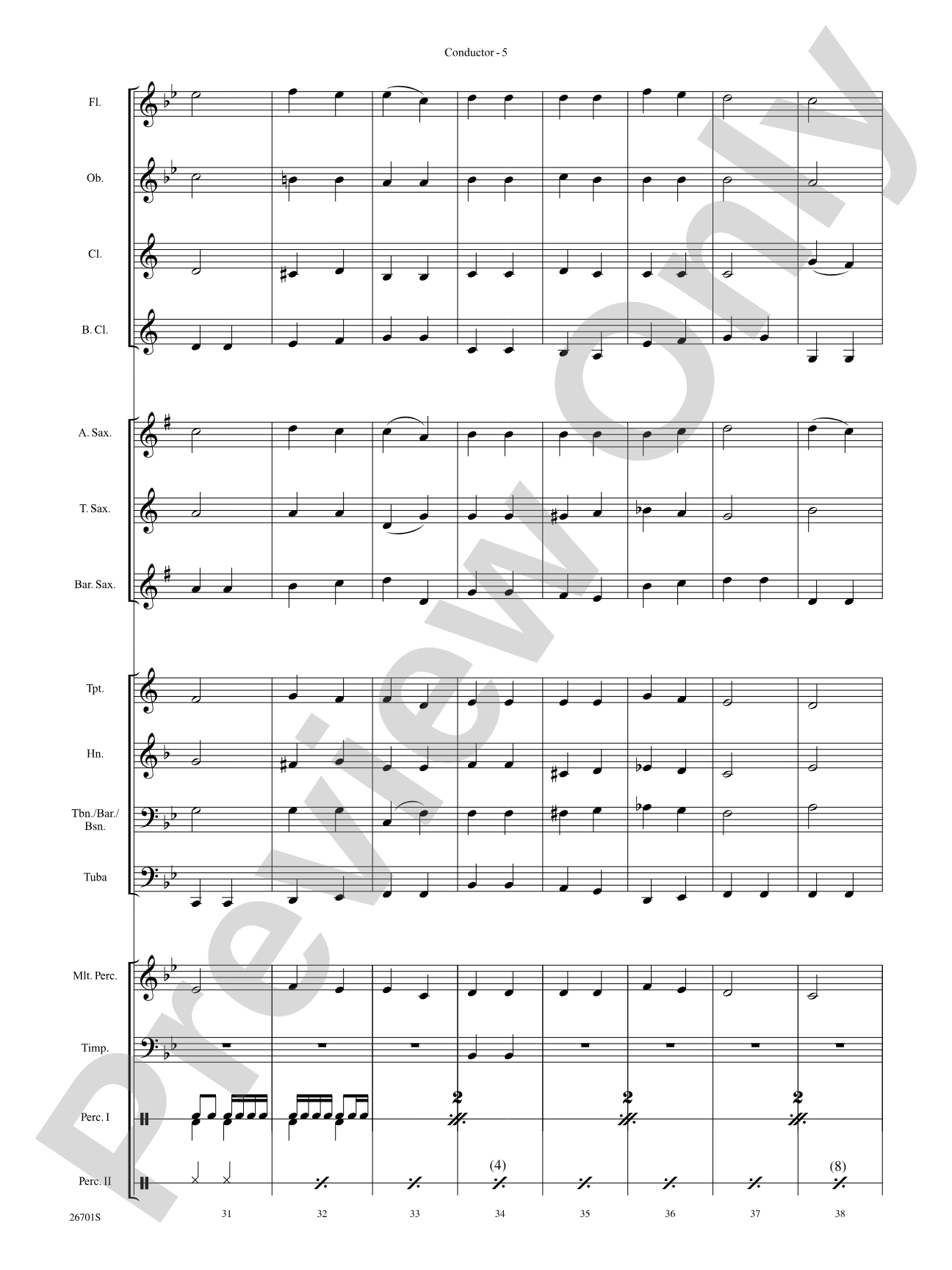 March of the Crusaders: Concert Band Conductor Score & Parts