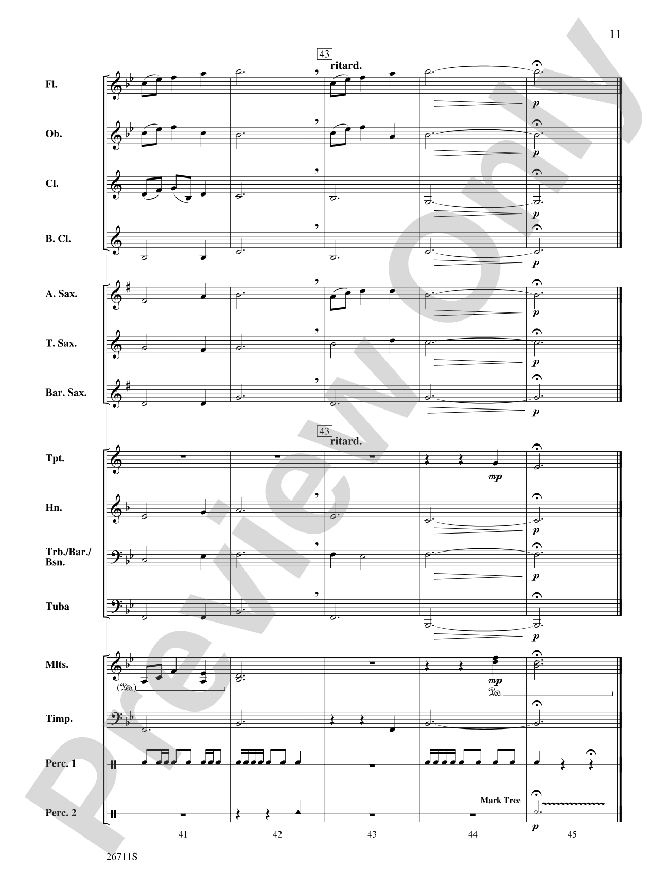 Platoon Swims: Concert Band Conductor Score & Parts