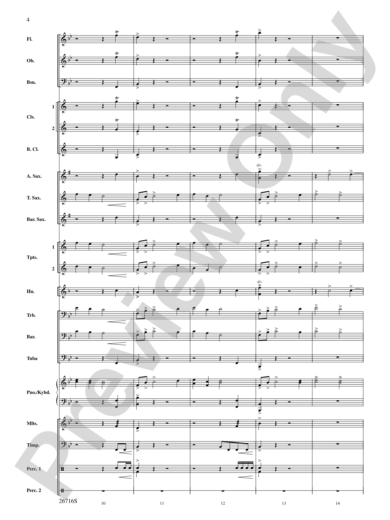 Proclamation and Procession: Concert Band Conductor Score & Parts