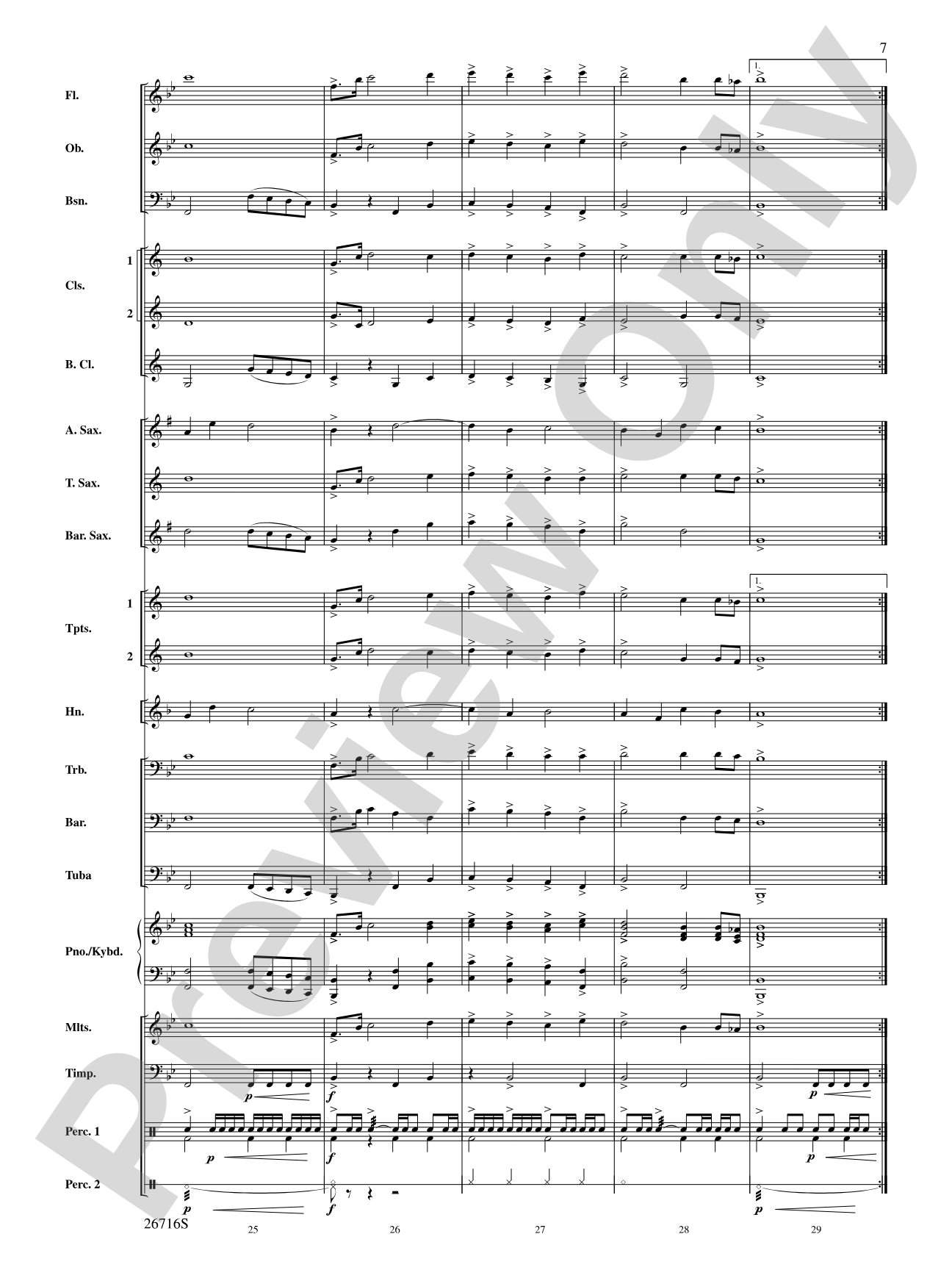 Proclamation and Procession: Concert Band Conductor Score & Parts