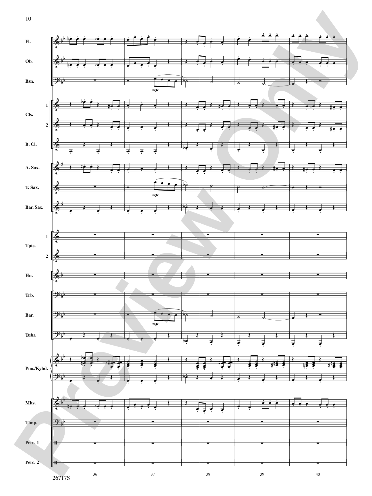 Dance of the Sugar Plum Fairy: Concert Band Conductor Score & Parts