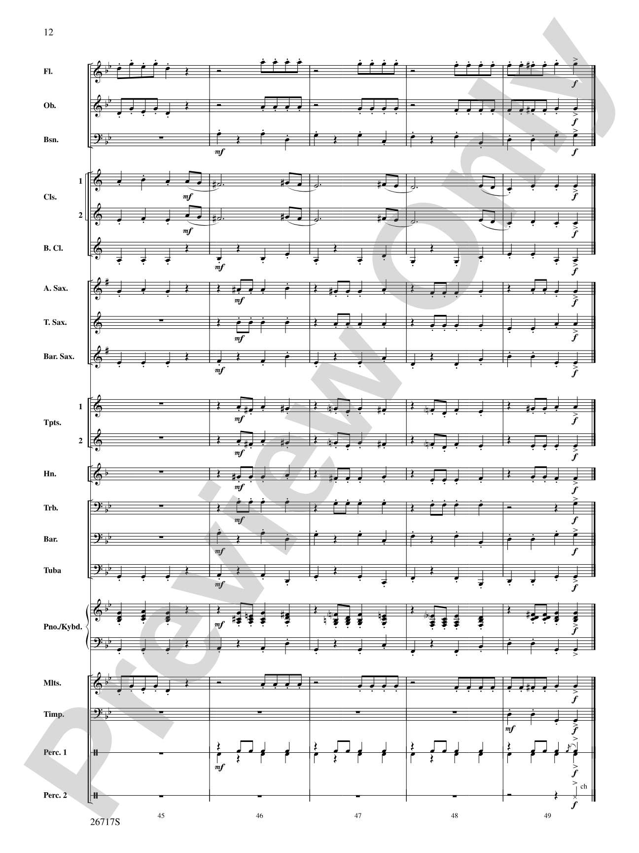 Dance of the Sugar Plum Fairy: Concert Band Conductor Score & Parts