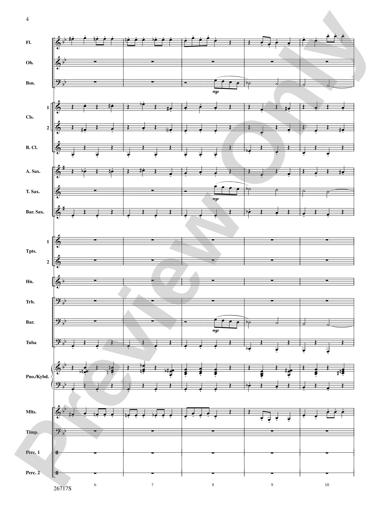 Dance of the Sugar Plum Fairy: Concert Band Conductor Score & Parts