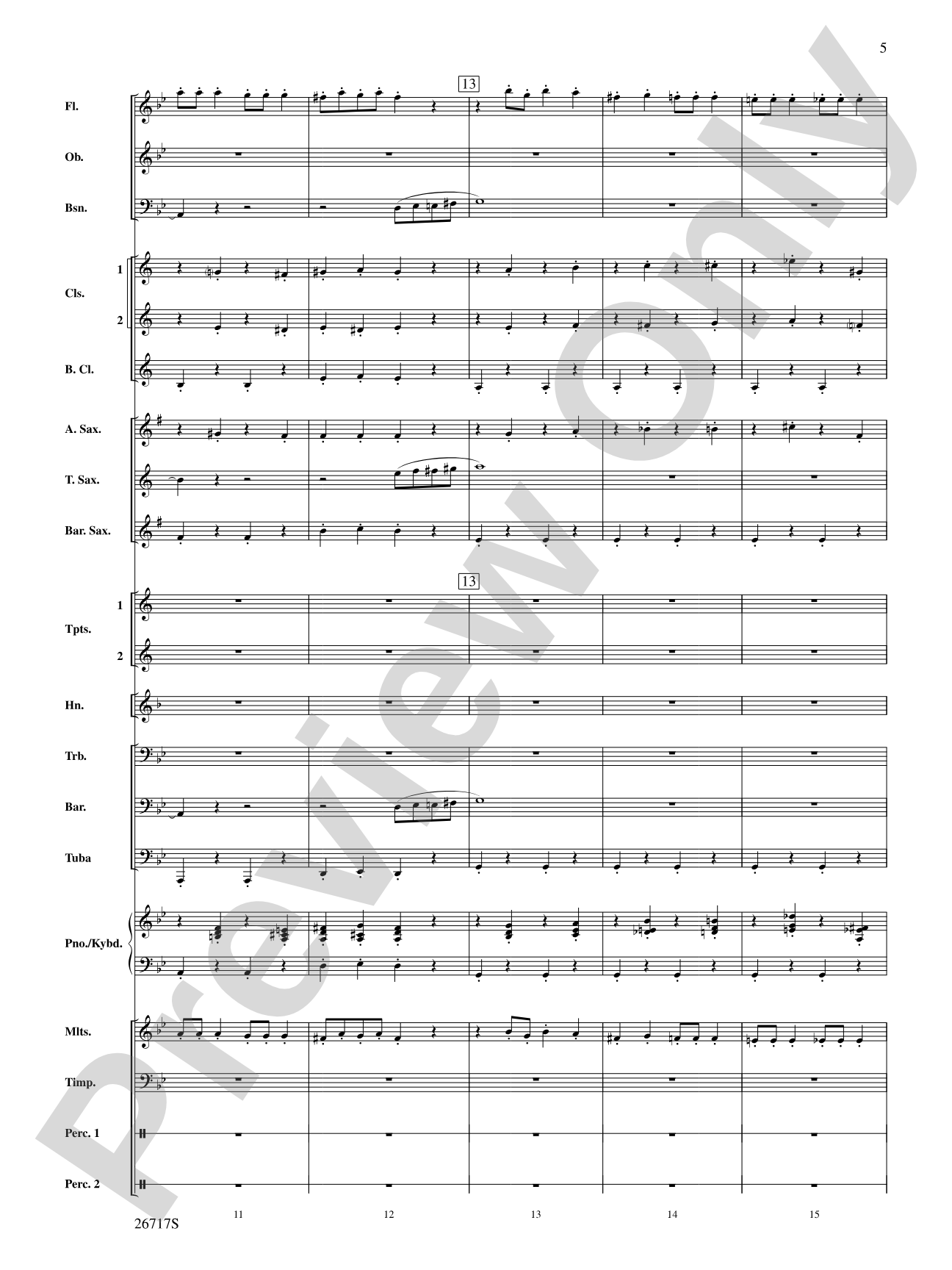 Dance of the Sugar Plum Fairy: Concert Band Conductor Score & Parts